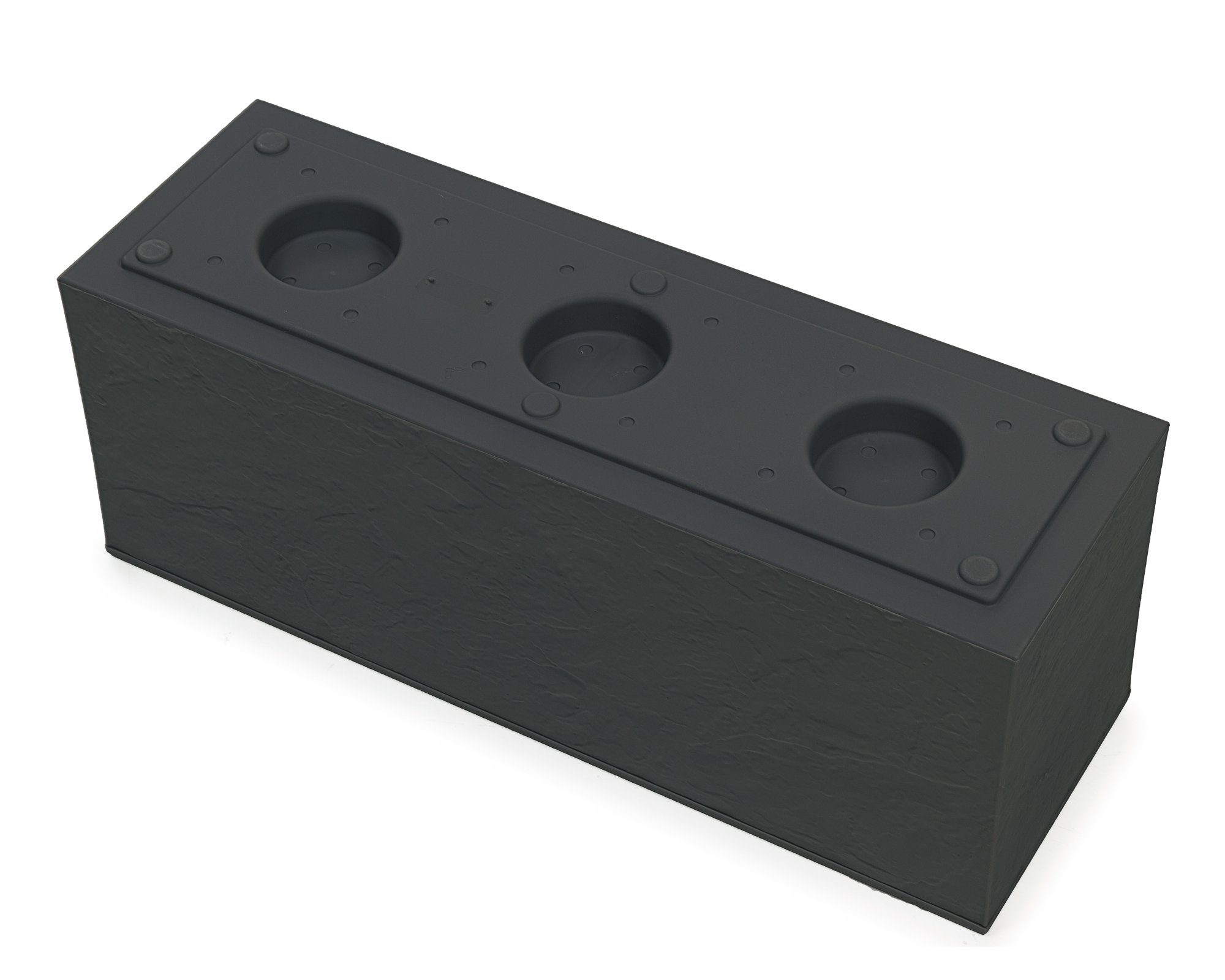 ONDIS24 Pflanzkübel Balkonkasten mit Wasserspeicher, 25L Pflanzvolumen, Pflanzkübel, Vulkan/Basalt, rechteckig, Blumentopf, Balkon Terrasse