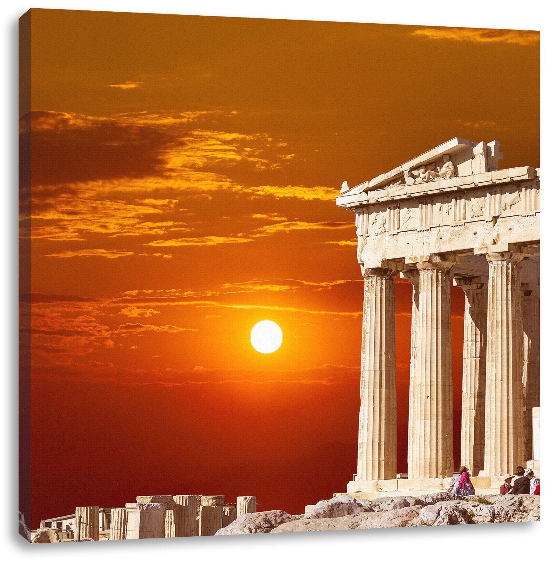 Tempel Athene Leinwandbild bespannt, Athene, der Tempel (1 der St), Leinwandbild inkl. Pixxprint fertig Zackenaufhänger