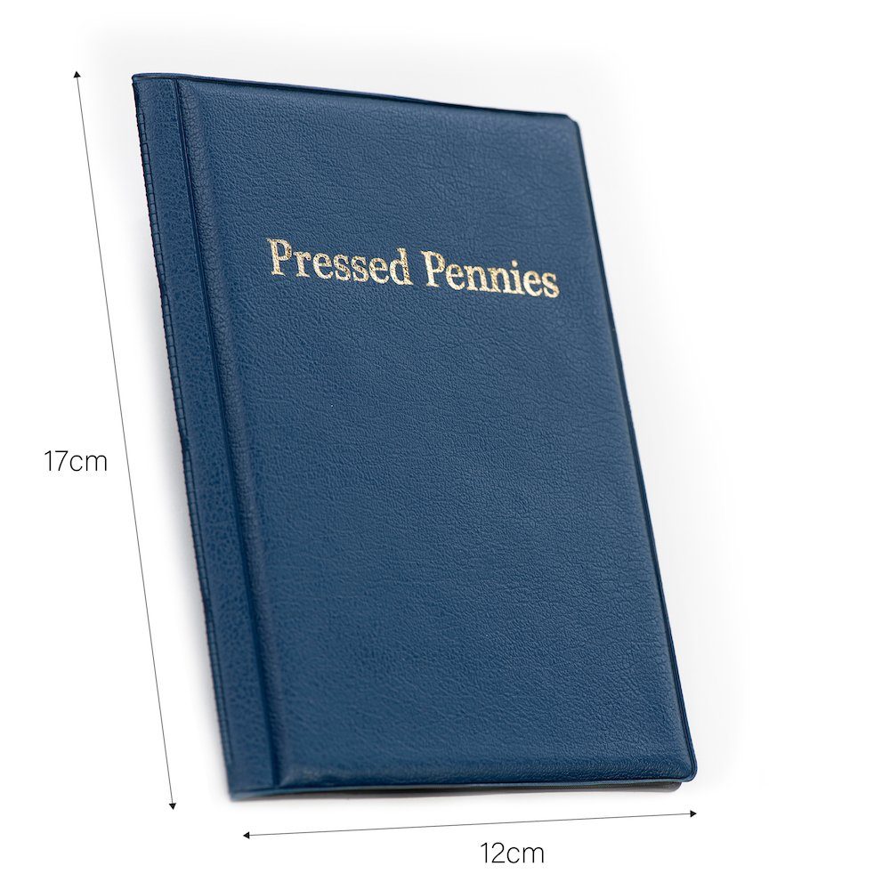 MC.Sammler Sammleretui Münzalbum Taschenalbum für 96 Stück Pressed Pennies , Blau