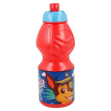 PAW PATROL Lunchbox Chase Marshall 4 teiliges Set - Brotdose Trinkflasche und Besteck, (4-tlg)