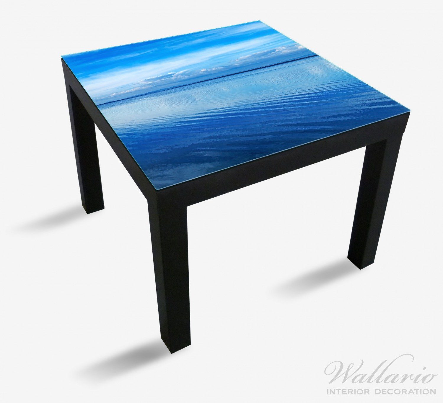 für im Spiegelung St), Lack (1 Tisch Tischplatte in Ikea Italien Wallario mit Wasser geeignet Meeresbucht Blaue