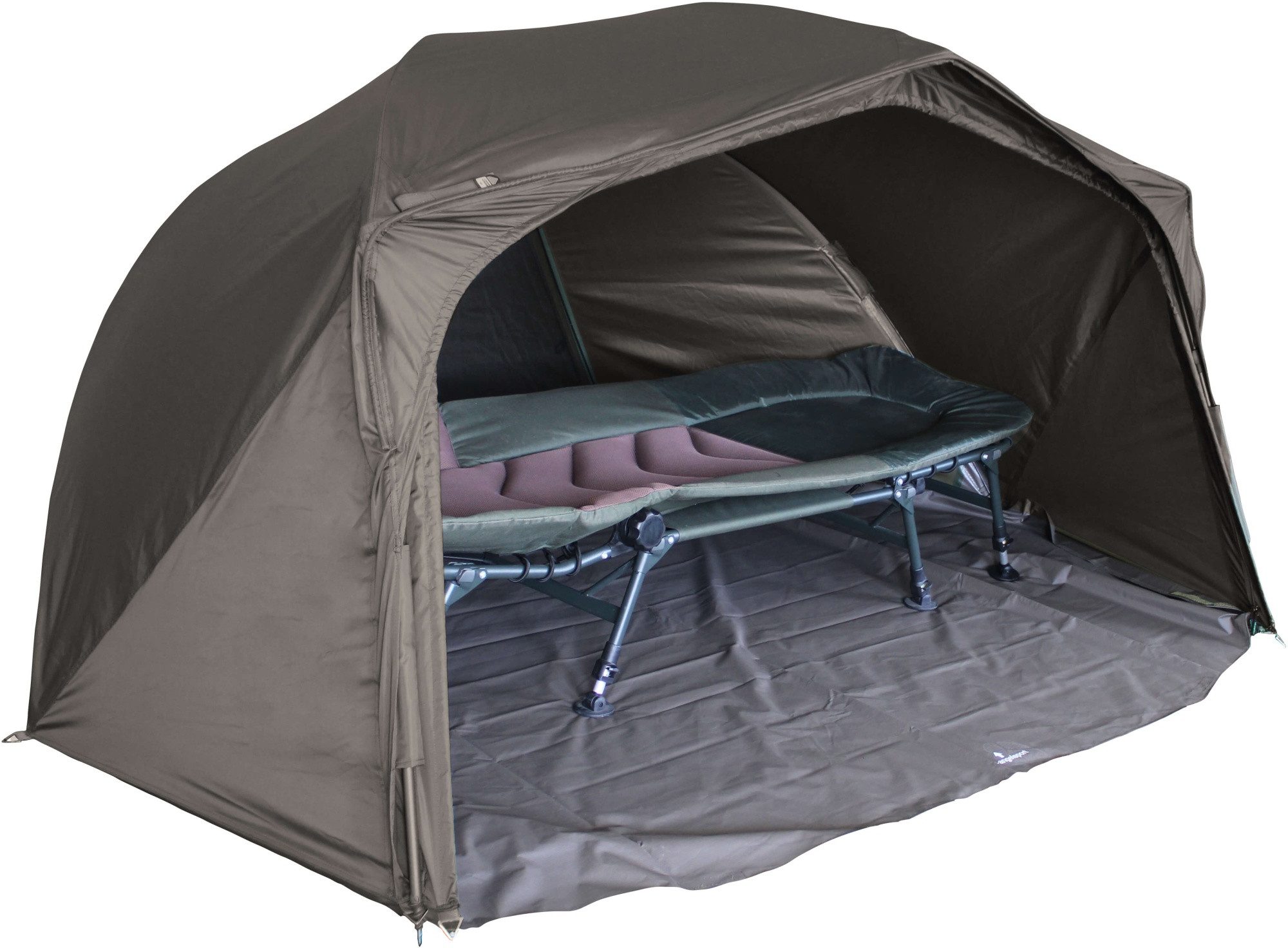 MK Angelsport Angelzelt Karpfenset: Joker Brolly + Karpfenliege 5 Seasons, Personen: 1