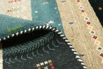 Wollteppich Loribaft Teppich handgeknüpft mehrfarbig, morgenland, rechteckig, Höhe: 18 mm, handgeknüpft