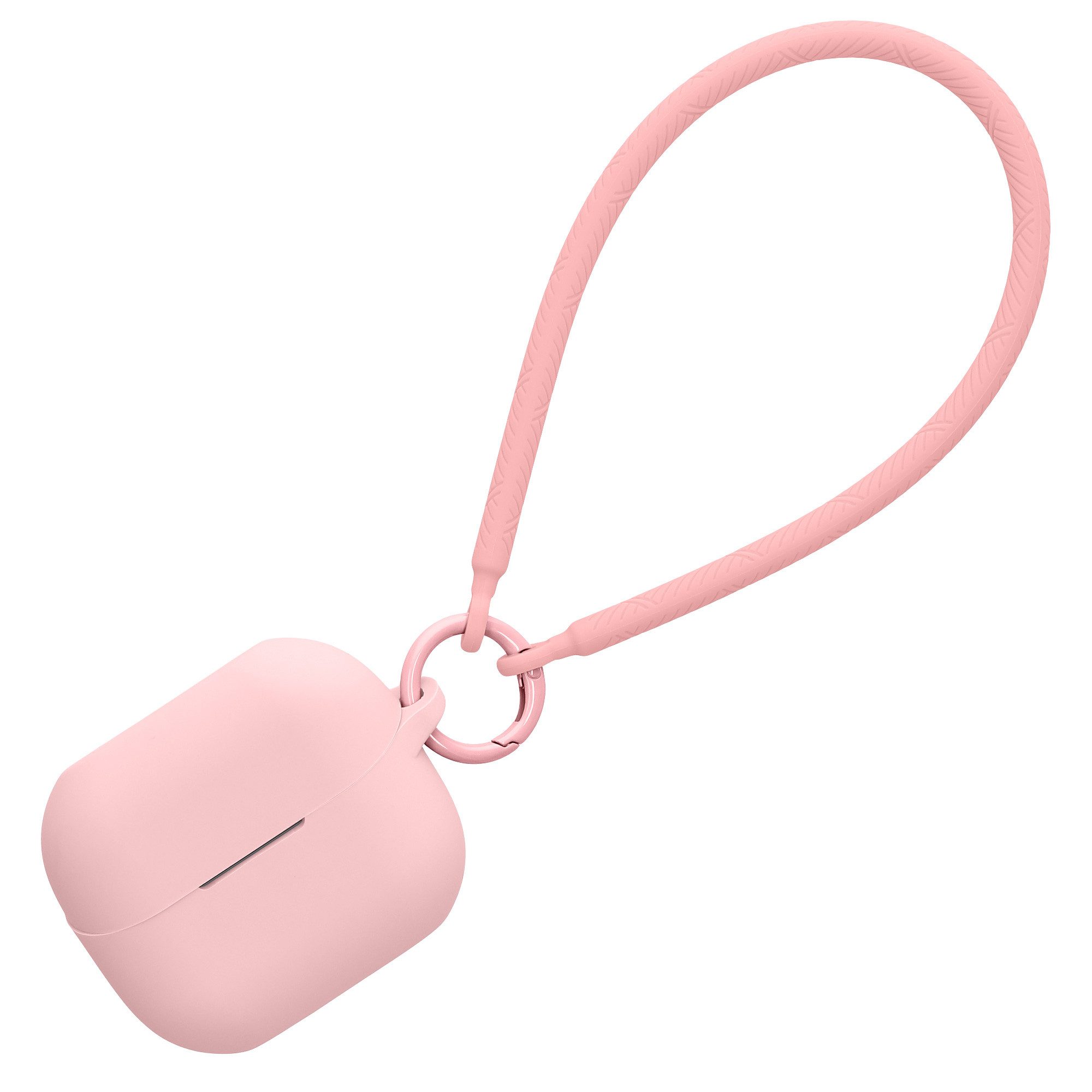 kwmobile Kopfhörer-Schutzhülle Hülle für Samsung Galaxy Buds 3 / Galaxy Buds 3 Pro Kopfhörer, Silikon Schutzhülle Etui Case Cover - mit Handschlaufe