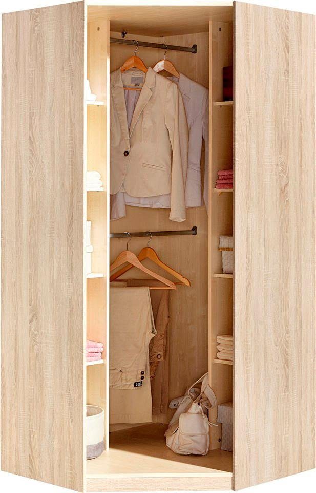 priess Eckkleiderschrank Barcelona Kleiderschrank Ecklösung Raumwunder in 2 Tiefen Schrank Eckschrank Garderobe