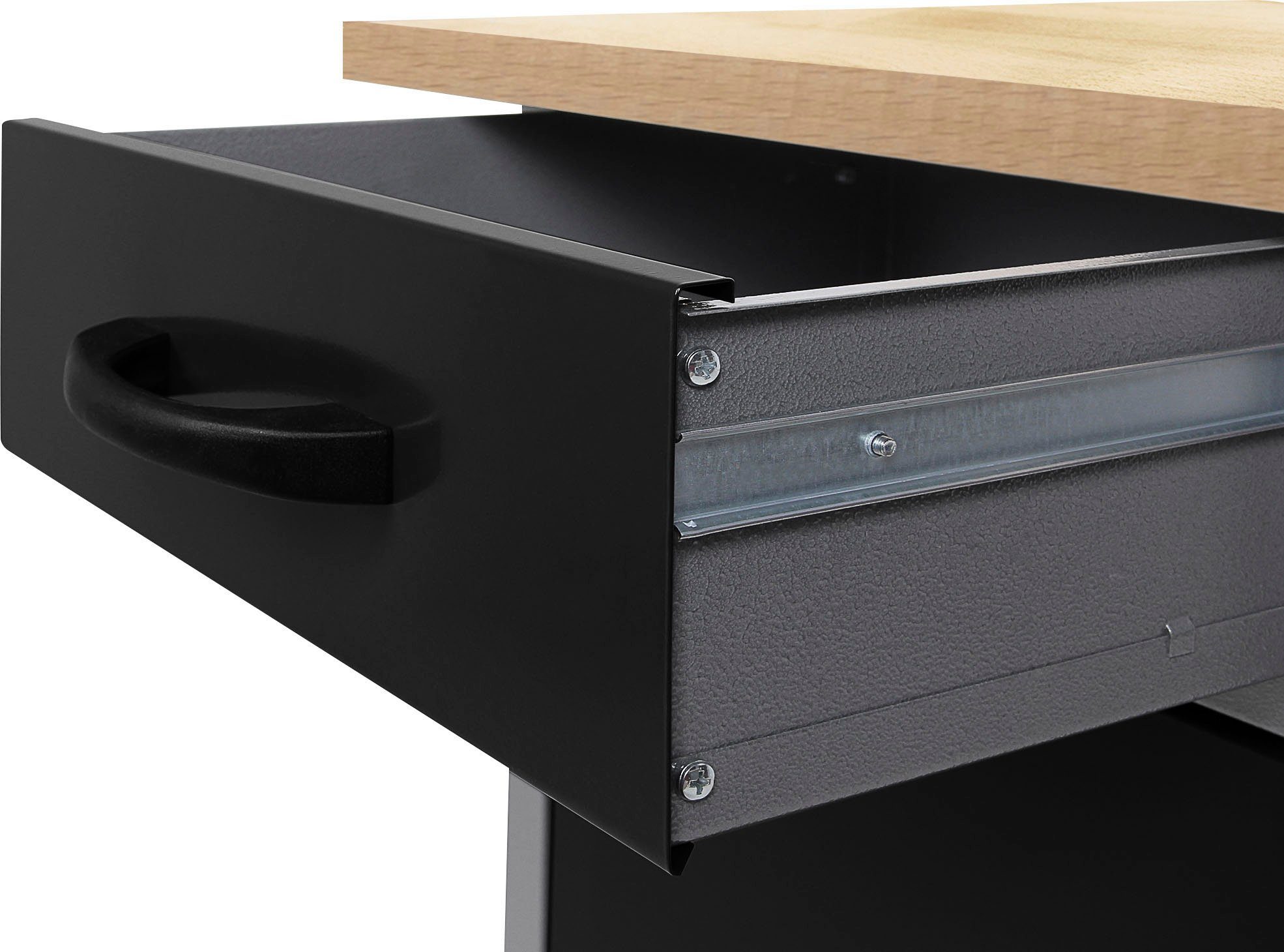 ONDIS24 Werkbank Bernd, (Set), höhenverstellbar, 4 Schubladen, ca. 60x60x85 cm