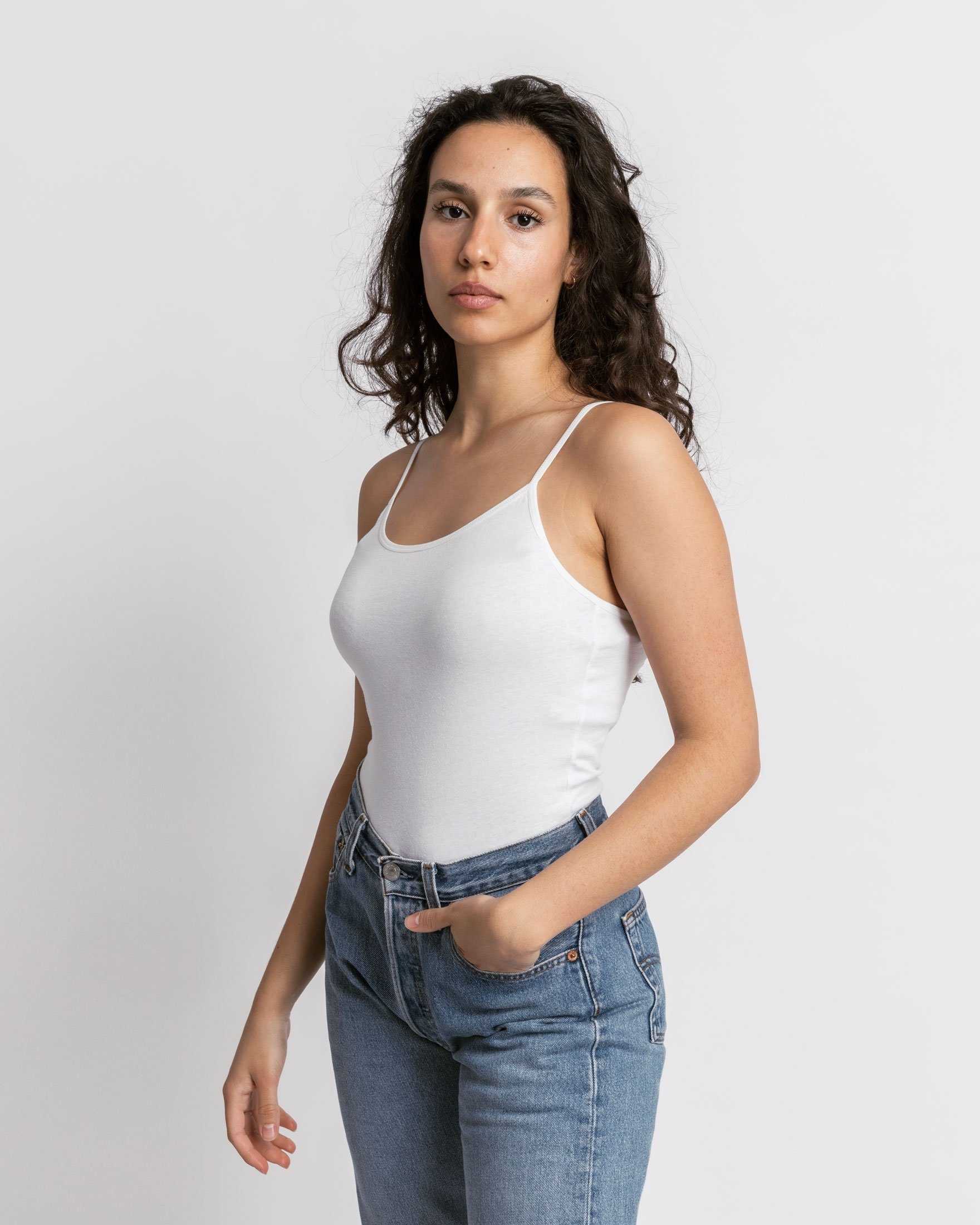 SNOCKS Tanktop Spaghetti Top Damen (2-tlg) aus Bio-Baumwolle, bequem, perfektes Basic für jedes Outfit