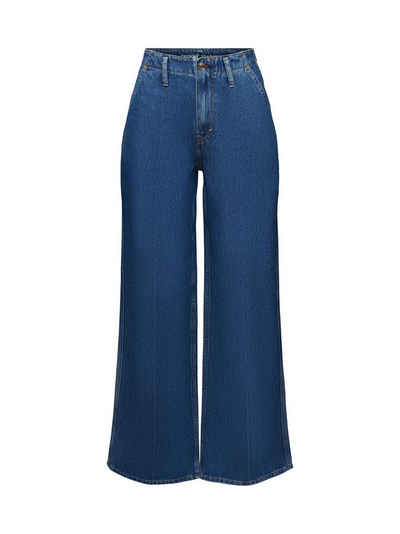 Esprit Weite Jeans Retro-Jeans mit hohem Bund und weitem Bein