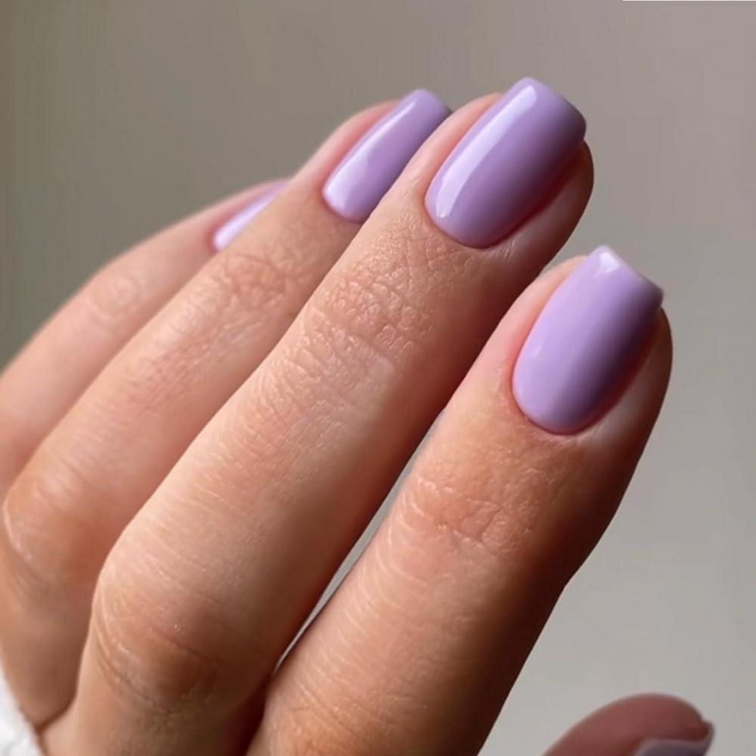 LuxusKollektion Kunstfingernägel Kunstnägel Kurz Squoval Lila Lavendel Nagelkleber AZ2