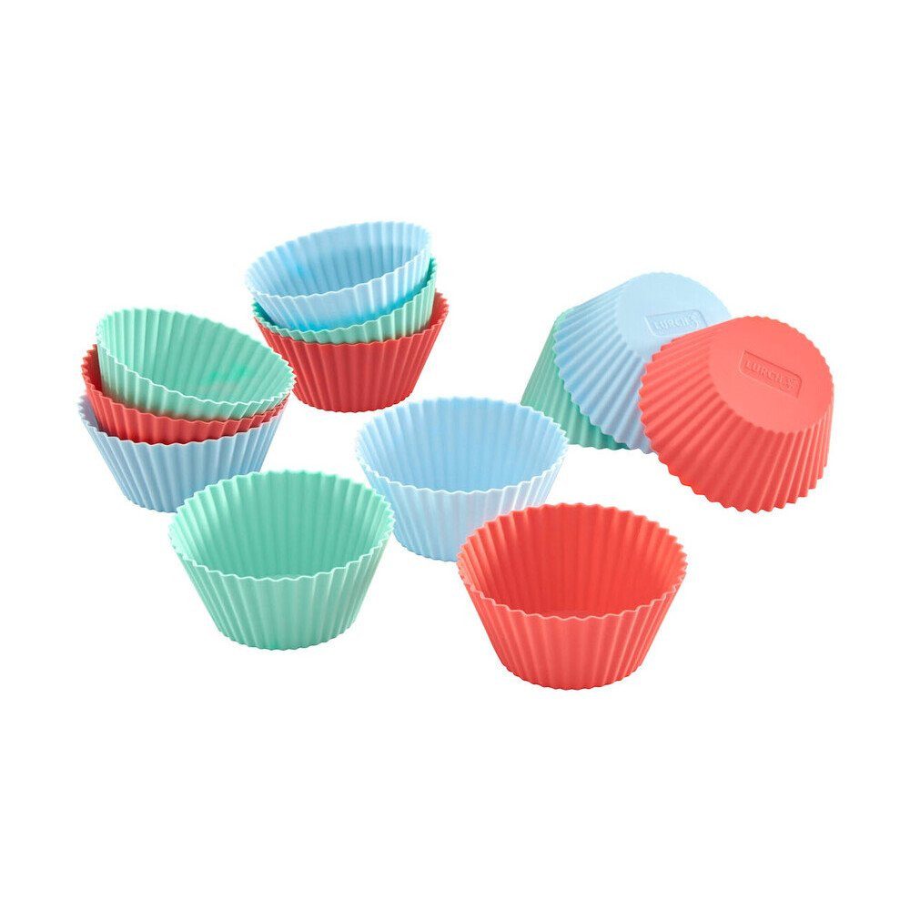 Lurch Muffinform Muffinförmchen 12 Stück FlexiForm Muffinliner mehrfarbig, (1-tlg), Muffinförmchen, Ø6,5cm, Silikon, mehrfarbig