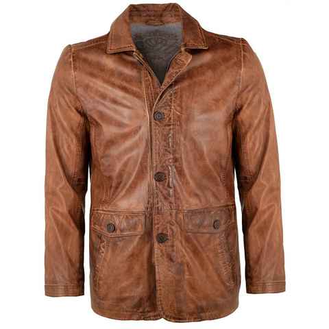 Maddox Lederjacke Anthony MADDOX - Herren Echtleder Lederjacke Lammnappa cognac