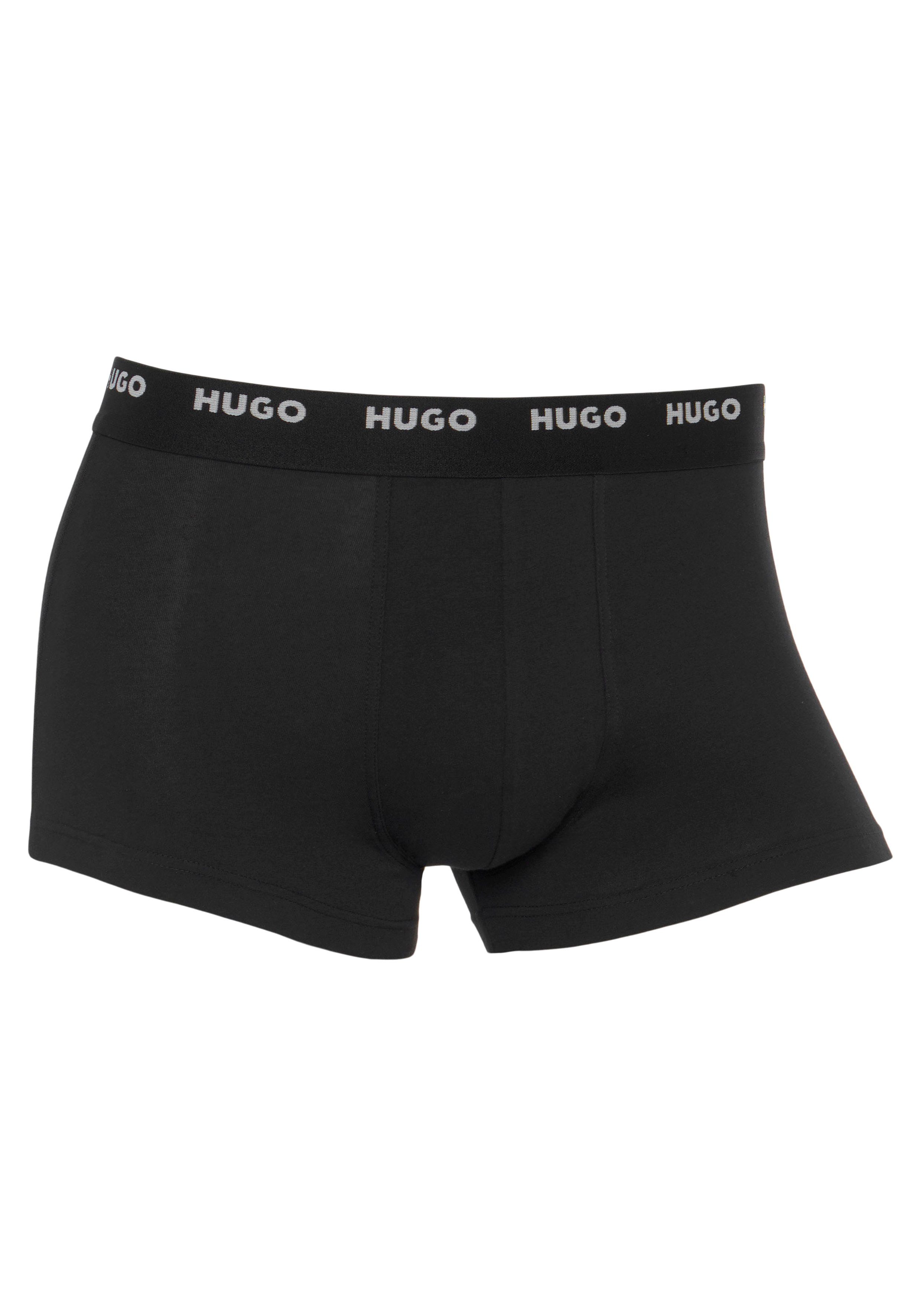 5er HUGO PACK FIVE Trunk mit 5-St., TRUNK Black001 Logo-Elastikbund (Packung, HUGO Pack)