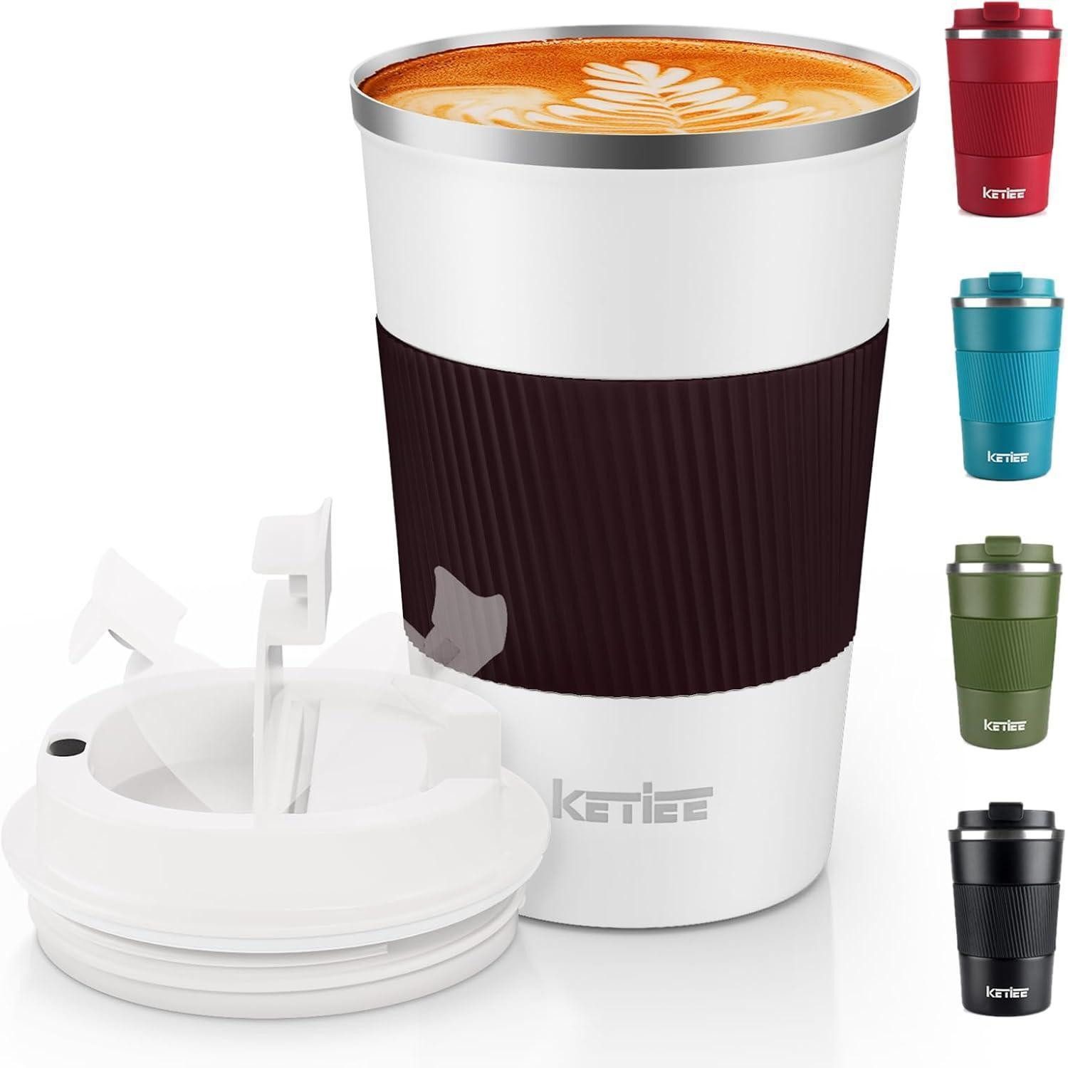 LuxusKollektion Coffee-to-go-Becher Kaffeebecher to go 380ml Thermobecher Doppelwandig Isolierbecher