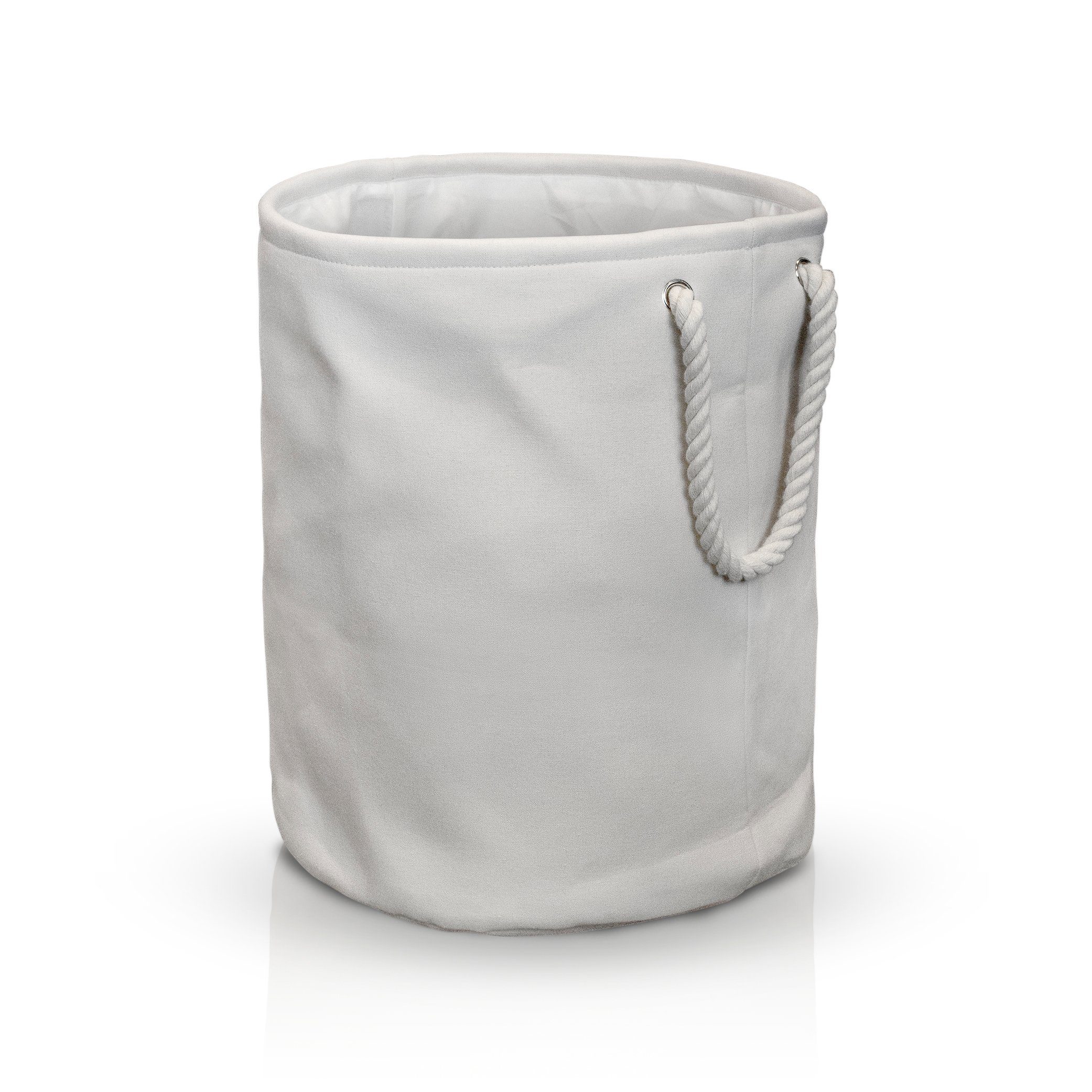 HOEL Wäschekorb Premium Wäschekorb faltbar - Wäschesack in cremeweiß mit  großem Volumen - Wäschesammler für Badezimmer, Wohnzimmer, Schlafzimmer