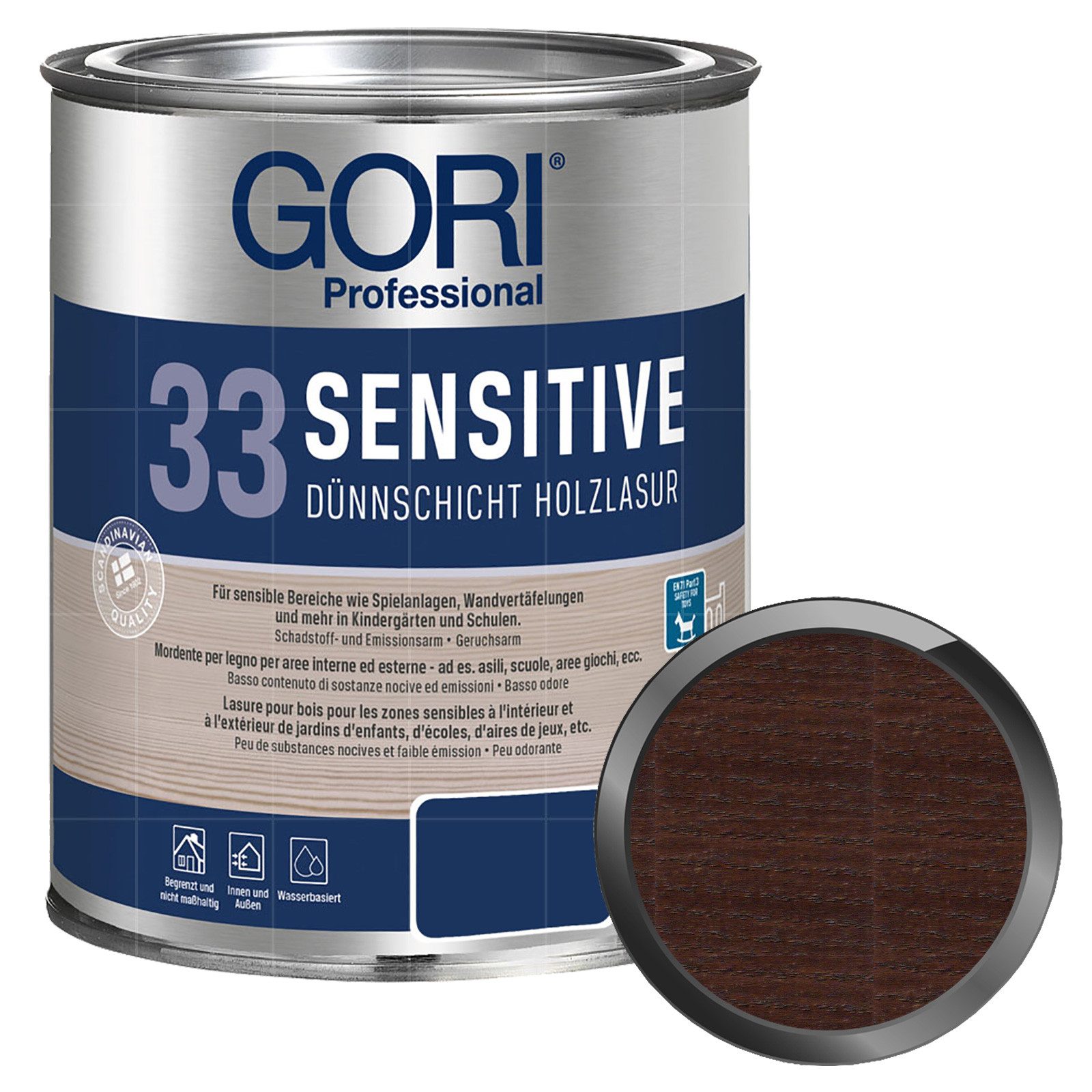 GORI Holzschutzlasur 33 Sensitive - 0.75 Ltr
