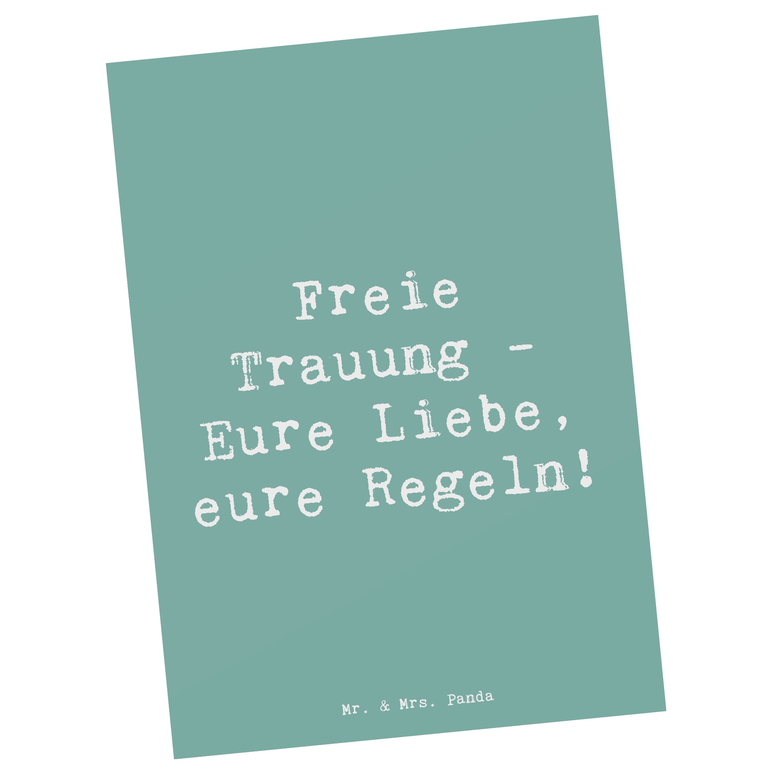 Postkarte Freie Trauung Liebe Regeln - Meeresbrise - Geschenk, authentische Tra