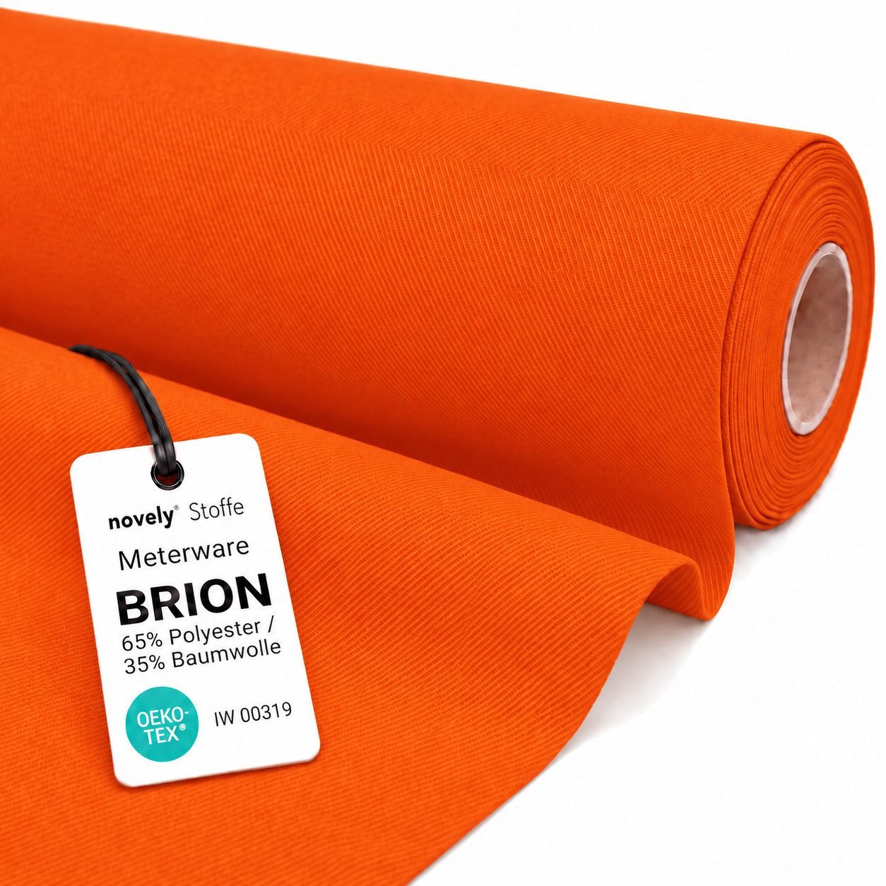 novely® Stoff BRION Mittelschwerer Baumwoll-Mix Twill Meterware, Baumwoll-Mischgewebe, Reißfest, Zertifiziert, Meterware, 1lfm