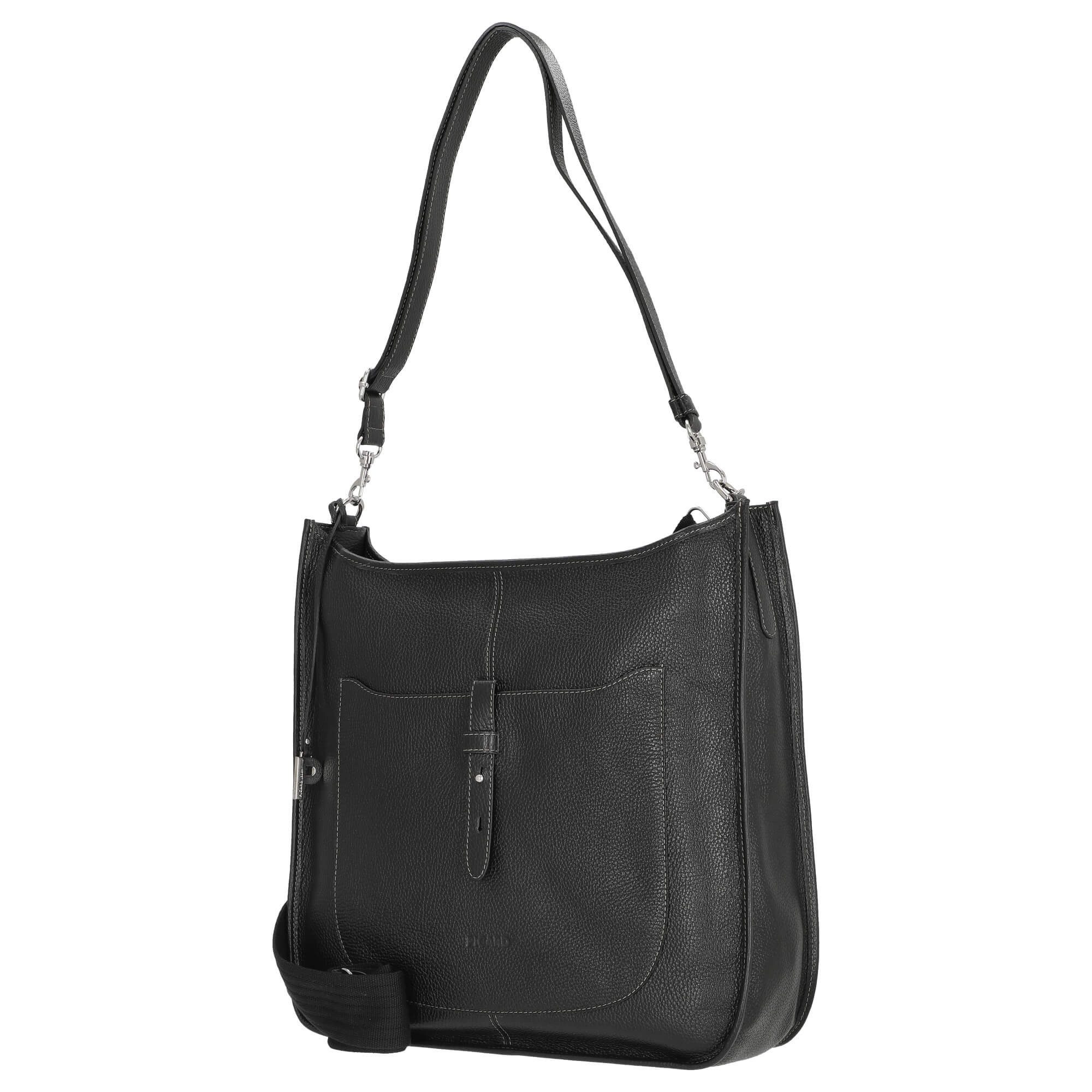 Picard Umhängetasche Kronberg - Schultertasche 40 cm Rindleder (black)
