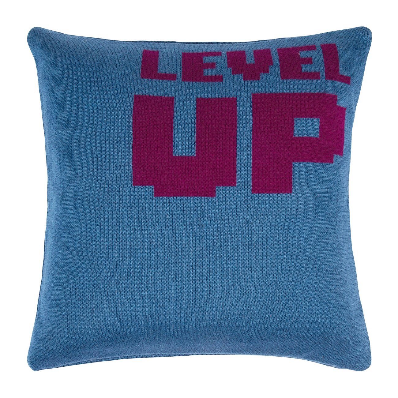 Kissenhülle Kissenhülle - Level up Größe moderner - cm PAD - - 45 - Dekokissenbezug 45 Blau ca. x viele Farben Baumwolle