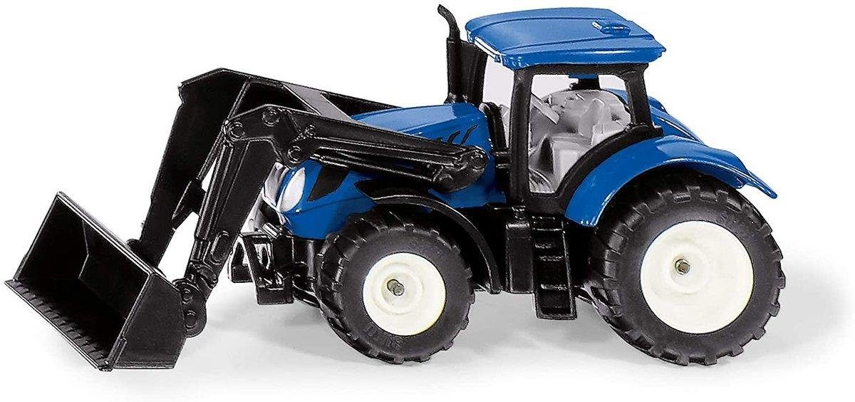 Siku Spielzeug-Auto SIKU 1396 Siku Traktor New Holland blau mit Frontl