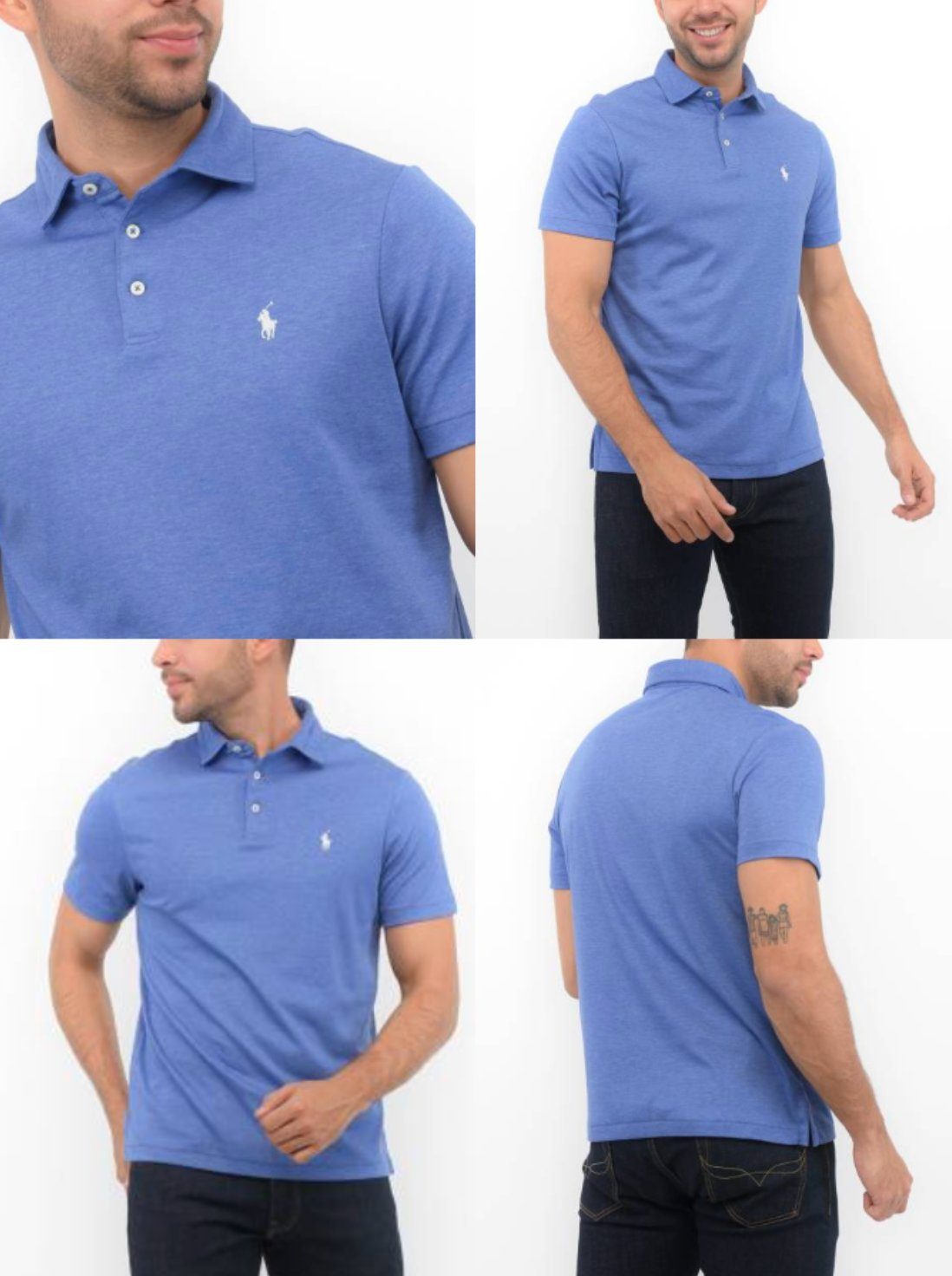 Ralph Lauren Poloshirt POLO RALPH LAUREN Custom Slim Fit Pima Cotton Polohemd Hemd T-Shirt Po