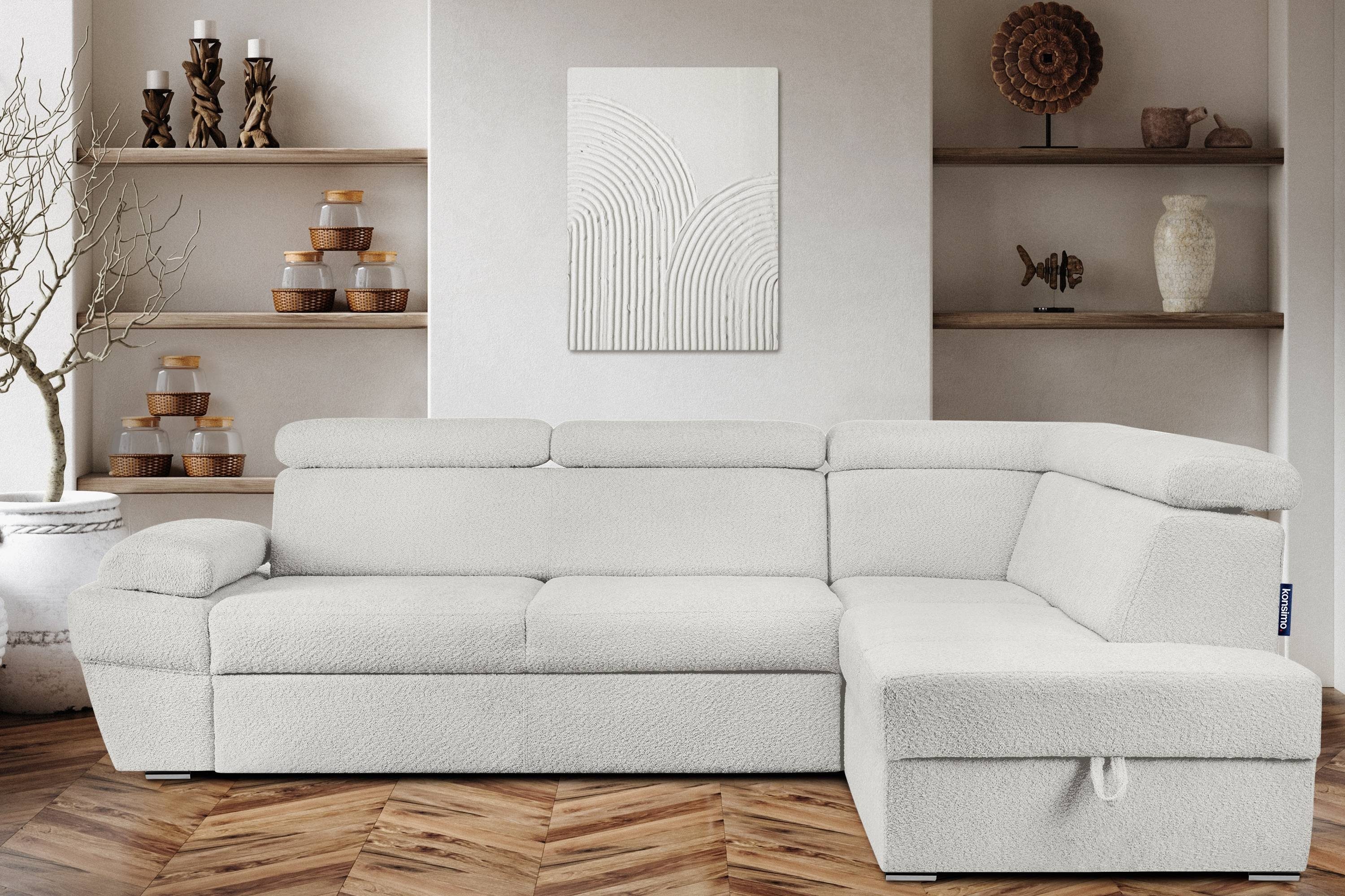 KONSIMO® Ecksofa RATLO Ecksofa, mit Bettfunktion günstig online kaufen