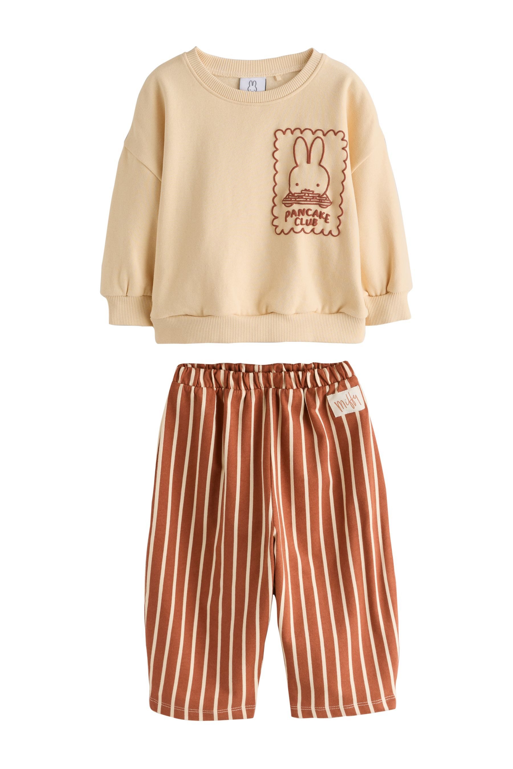 Next Sweatanzug Sweatshirt und Hose mit weitem Bein, Set (2-tlg)