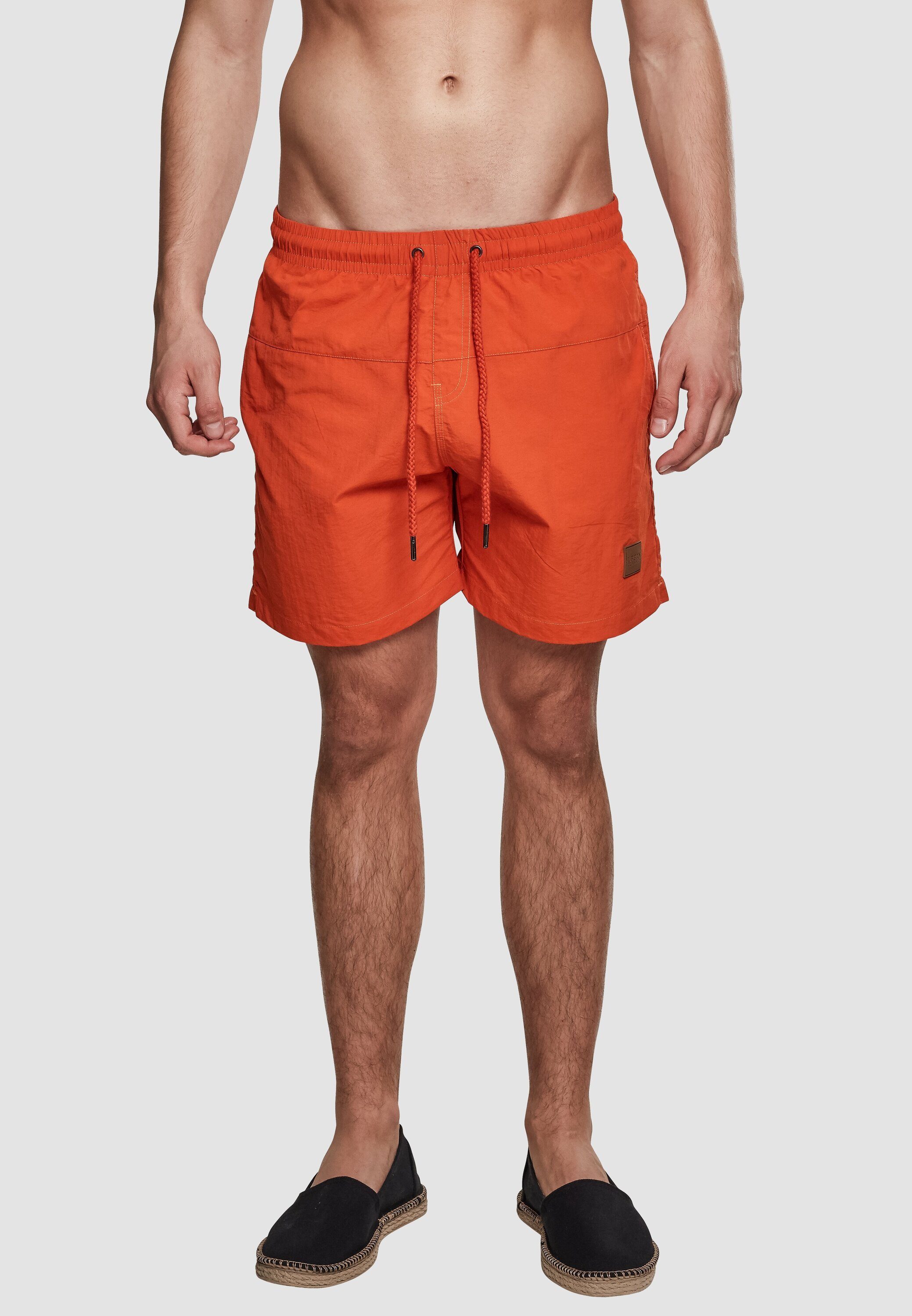 URBAN CLASSICS Badeshorts orange Swim rust Herren Shorts