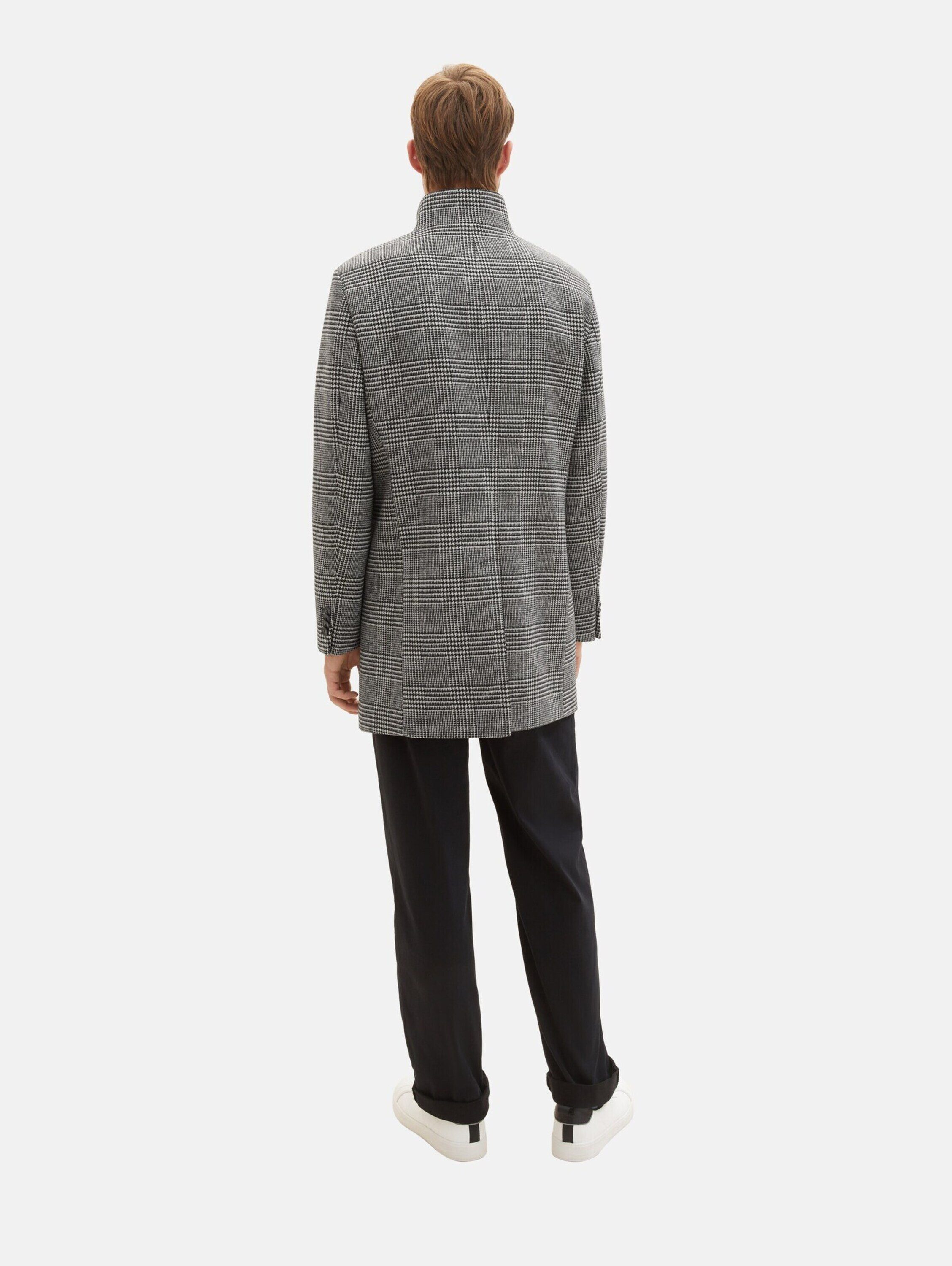 Langmantel TOM houndstooth black (1-tlg) ecru TAILOR