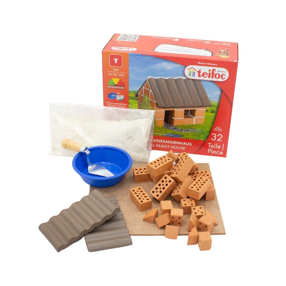 teifoc Kleines Einfamilienhaus Steinbaukasten, (Montessori Spielzeug, günstig online kaufen