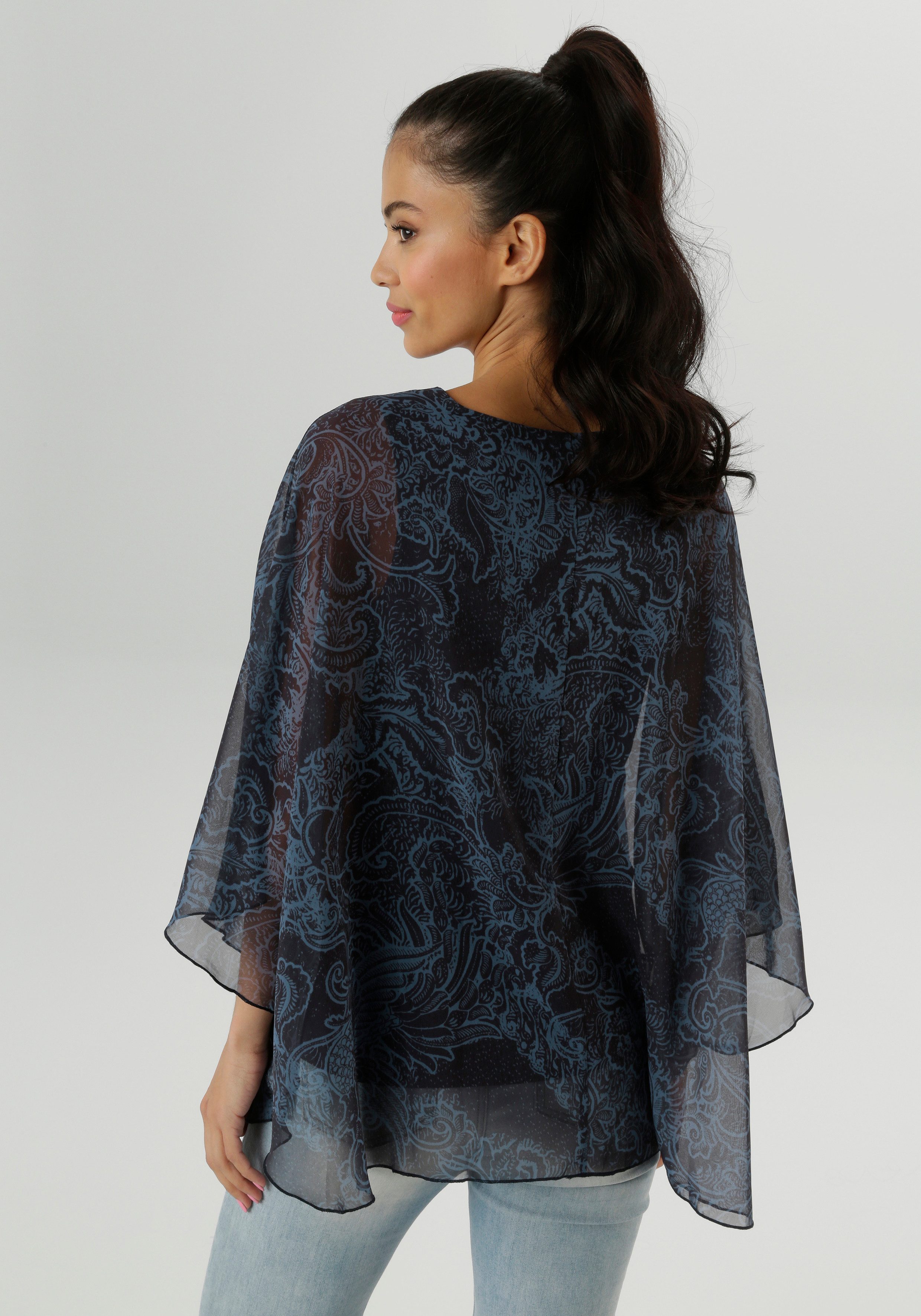 Aniston SELECTED Chiffonbluse im modischen Lagenlook günstig online kaufen