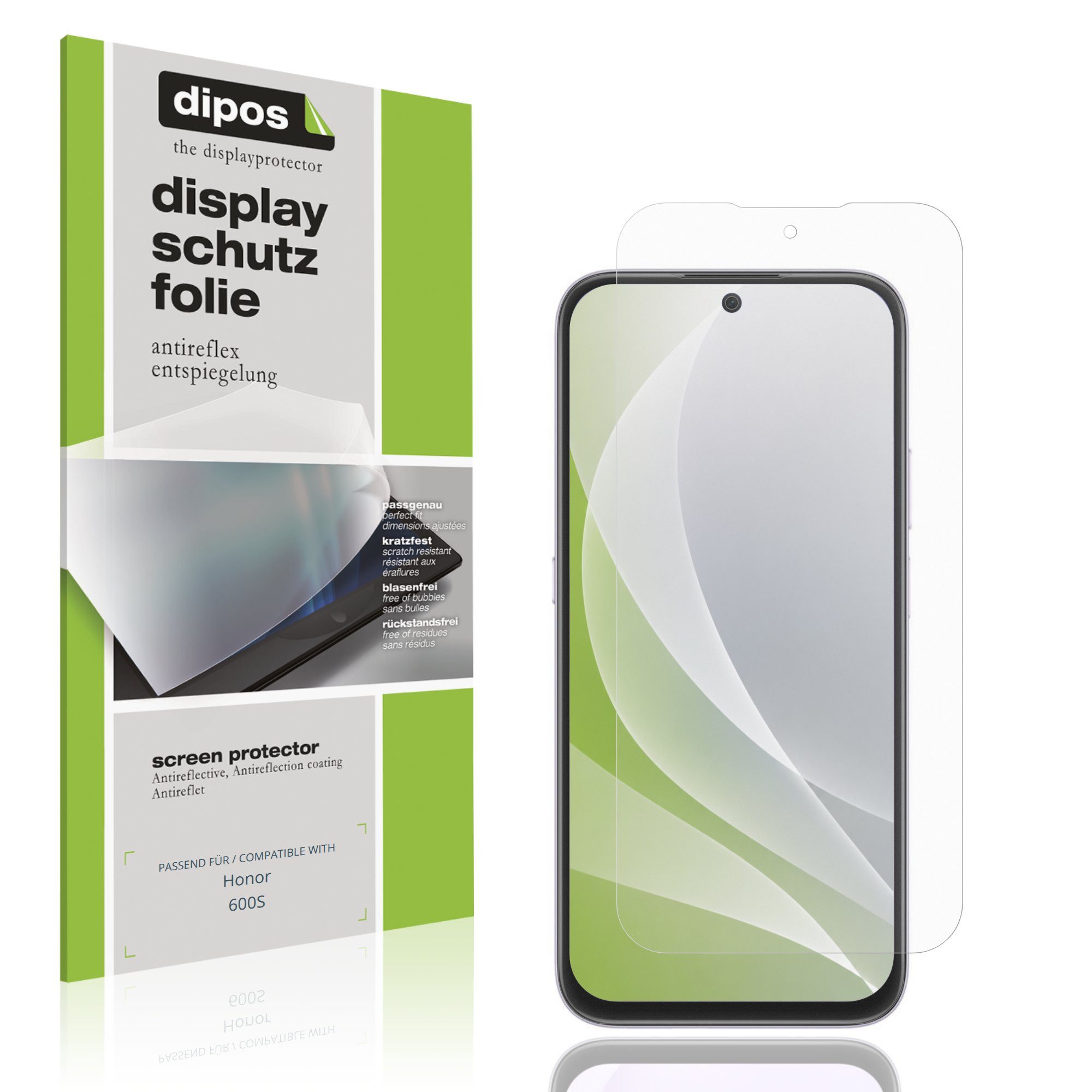 dipos Displayschutzfolie Schutzfolie für Honor 600S, 4 Stück, Displayschutz Schutz Folie Made in Germany