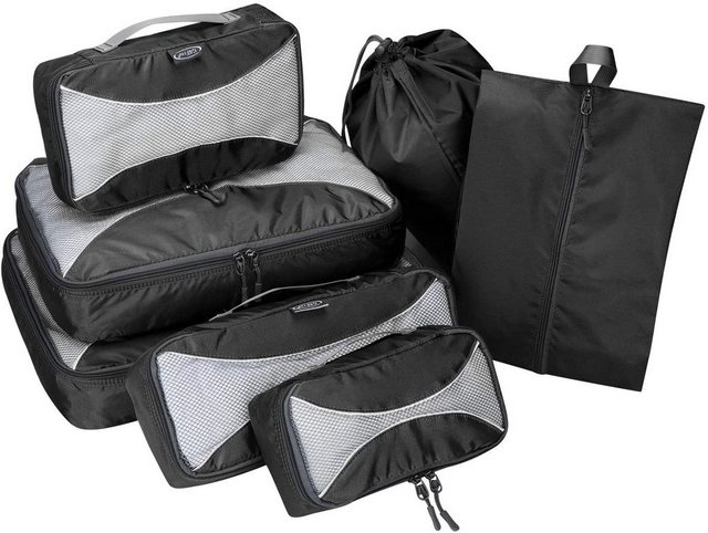 G4Free Kleidersack (7 St) S-XL Reise Packtaschen Set Koffer, Organizer Set