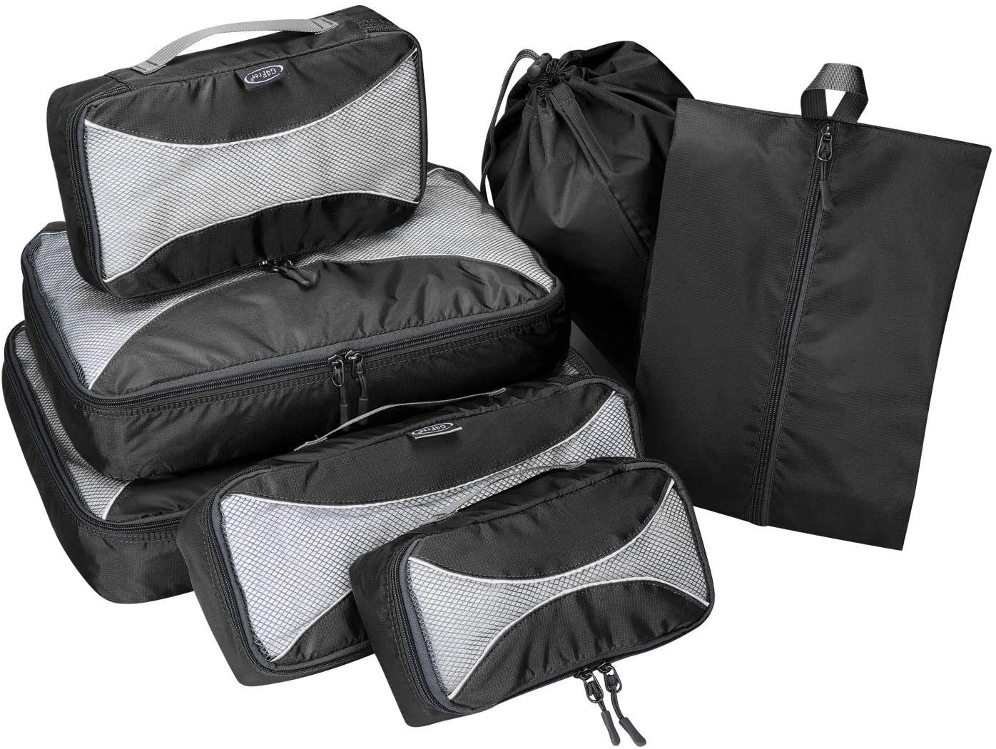 7Stk Kleidertaschen Packtaschen Kofferorganizer Reisetaschen Kompressionstaschen 
