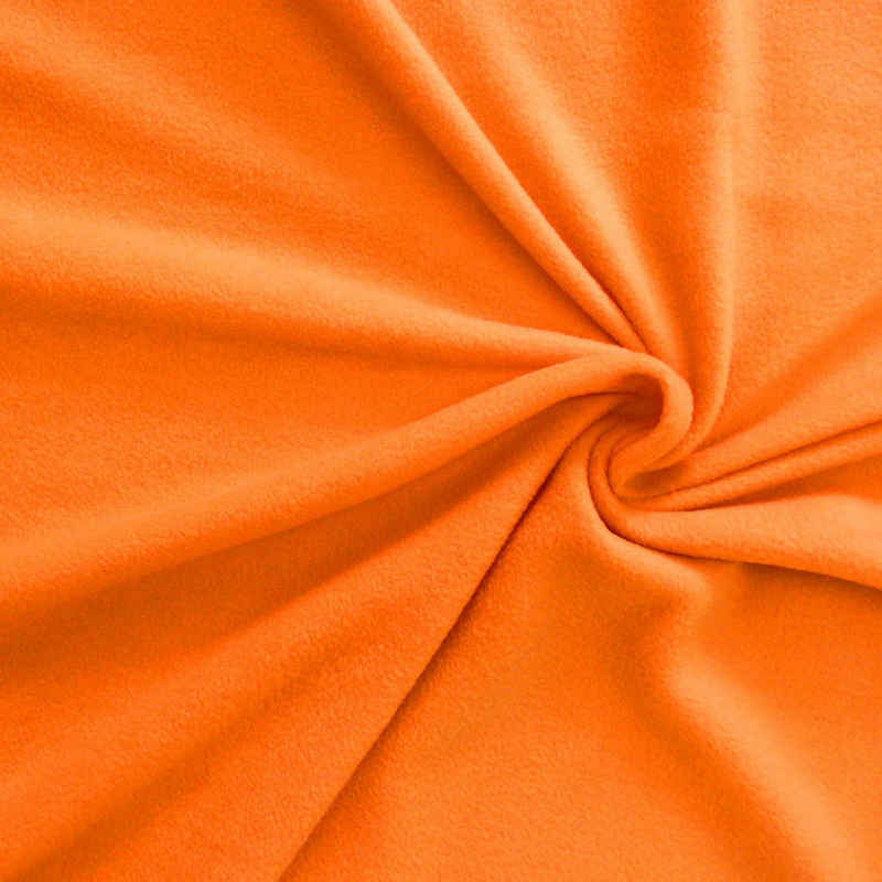 Stoff Polar Fleece Stoffe Fleecestoff orange