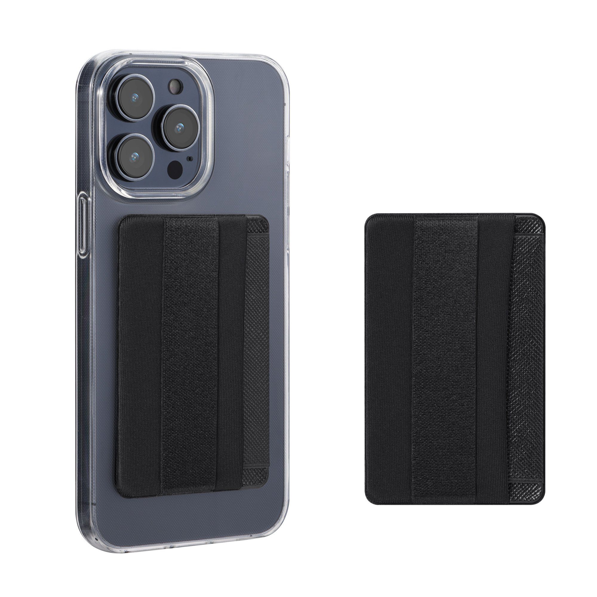 kwmobile Etui 2x Kartenhalter für Smartphones - Kunststoff Halter, Etui 57 x 90 mm - Platz für bis zu 4 Karten