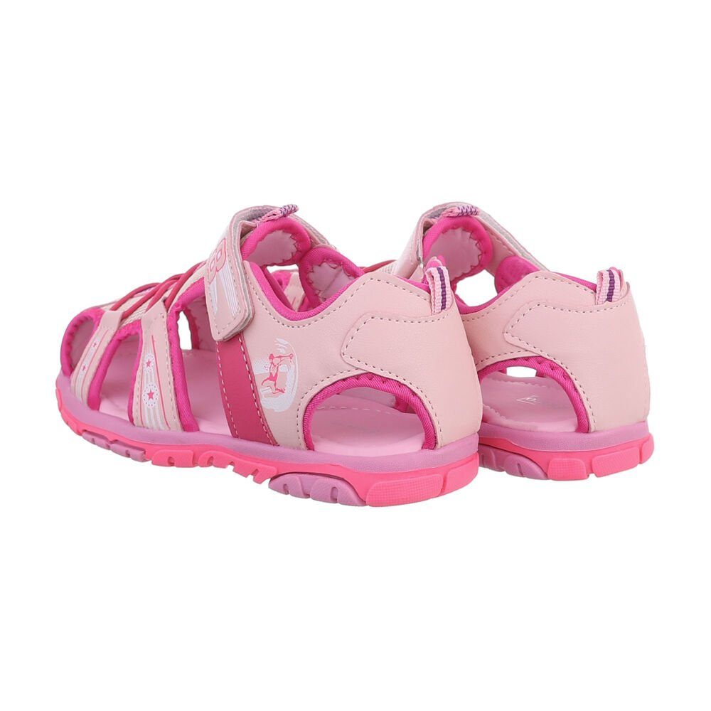 Ital-Design Freizeit Sandalen Rosa in Flach Damen Sandale