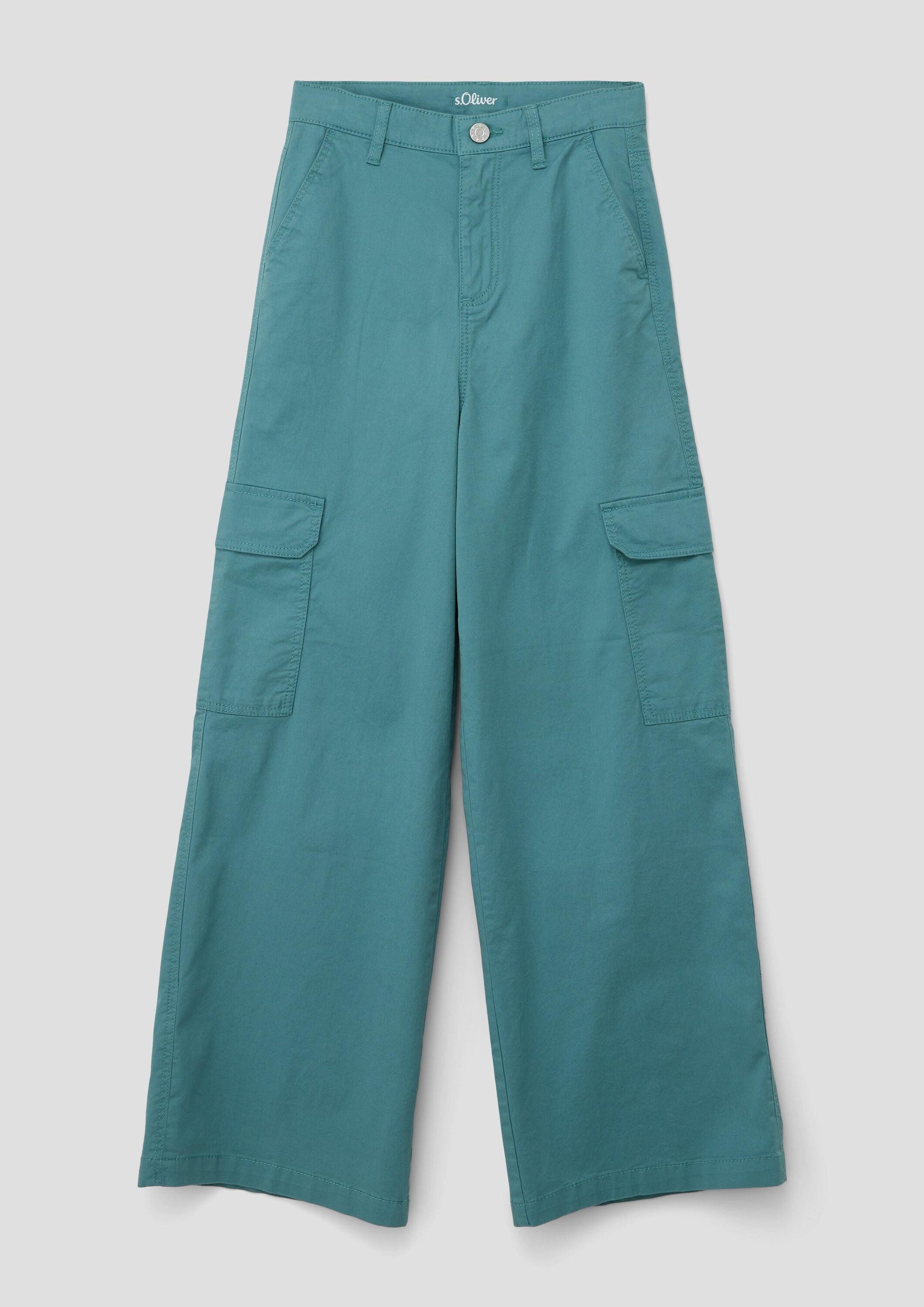 s.Oliver Chinos Hose Loose: Wide-Leg-Pants im Cargo-Stil