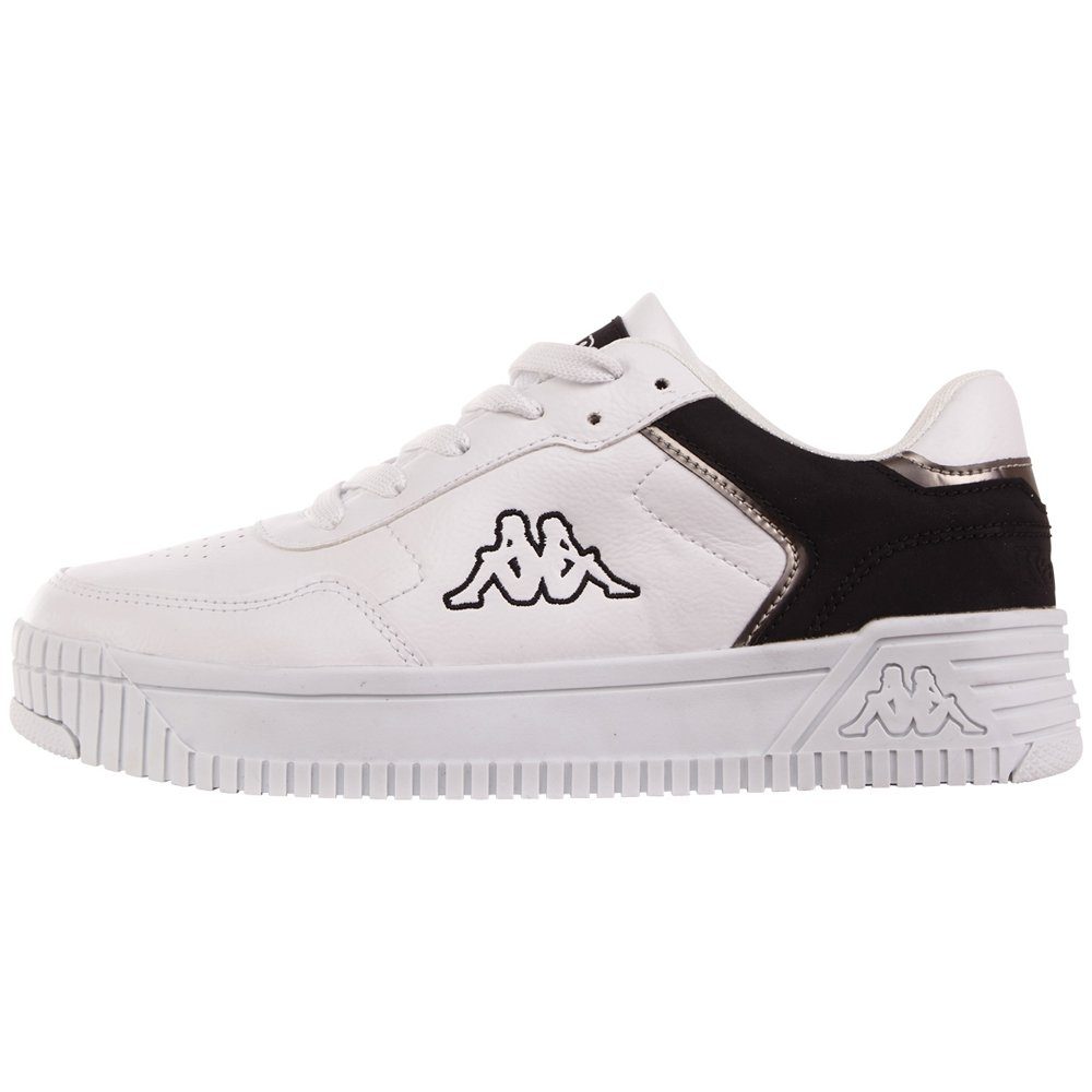 Kappa Sneaker - mit modischen Glanzdetails white-black