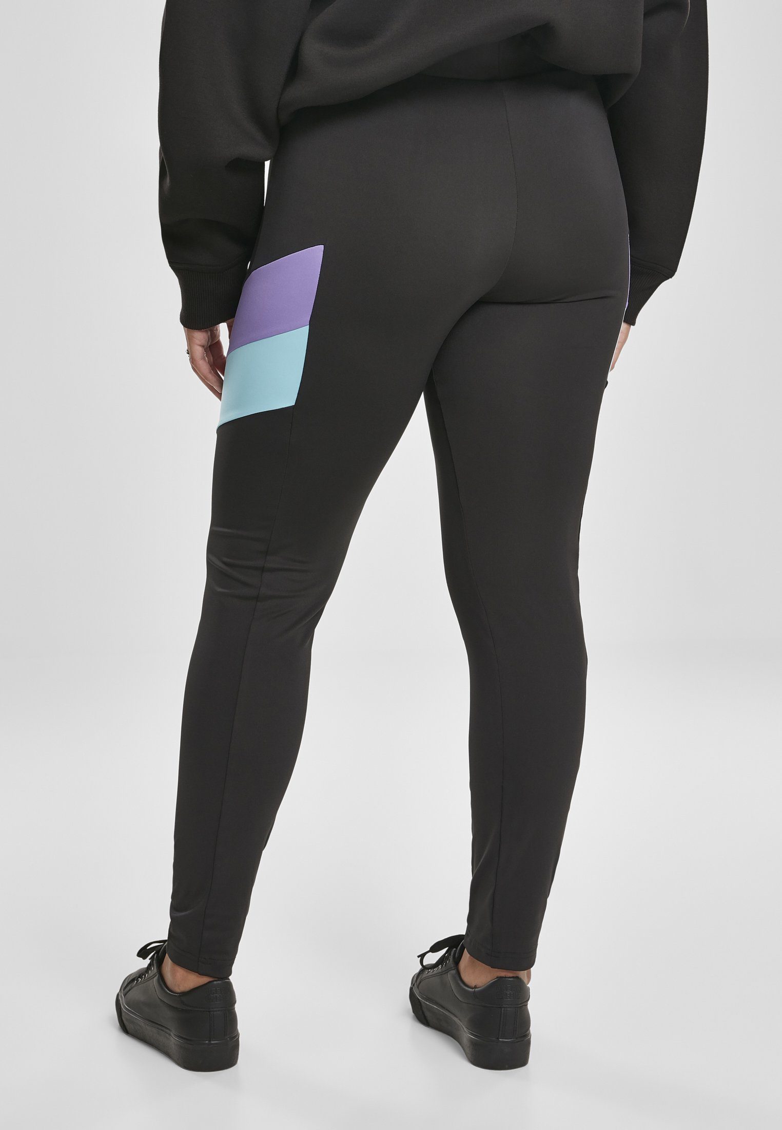 Ladies black-ultraviolet Block Leggings CLASSICS (1-tlg) Leggings Color Damen URBAN