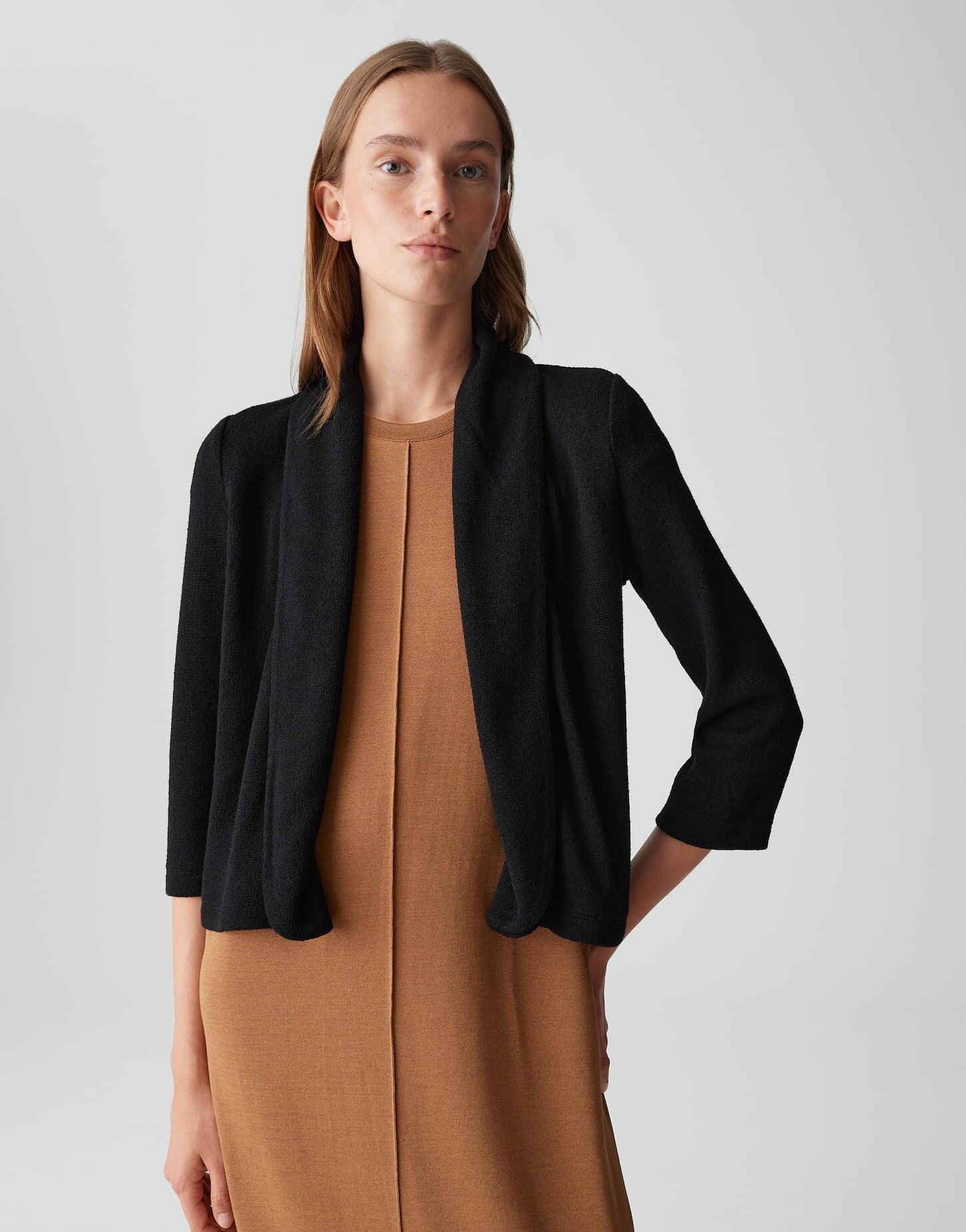 OPUS 3/4-Arm-Shirt SANDRINE BREEZE Regular in Feinstrick Optik