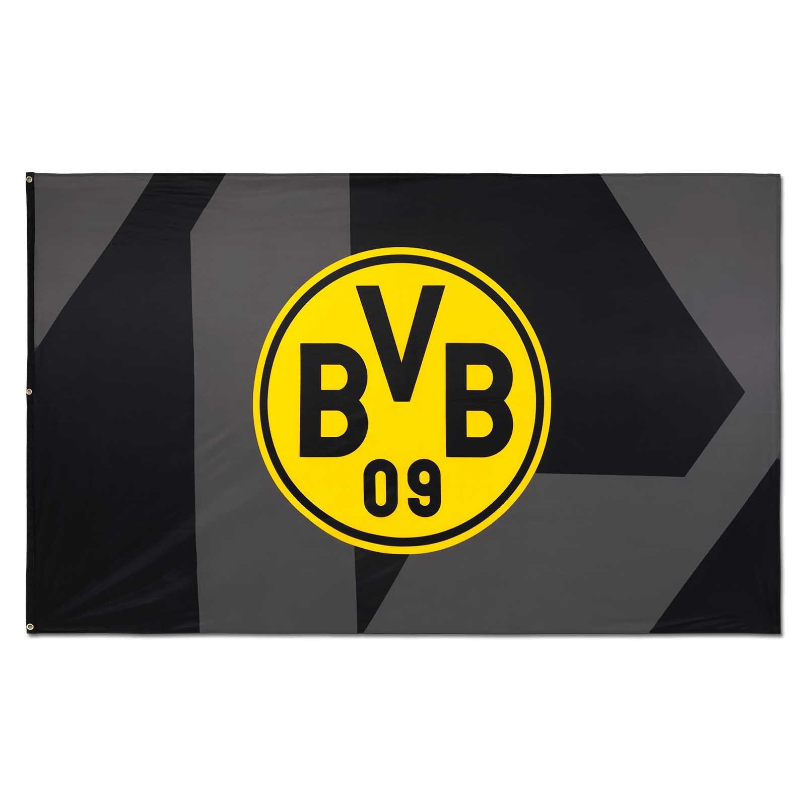 BVB Fahne BVB-Hissfahne schwarz 250x150cm (Packung, 1-St., Fahne)