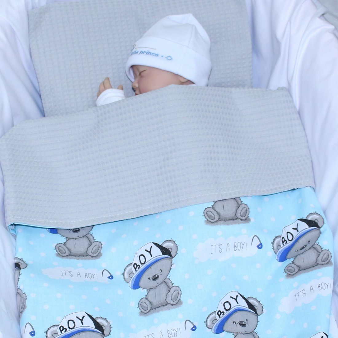 Babydecke Babydecke Waffelpiqué Baumwolle Kuscheldecke Kinderwagendecke, günstig online kaufen