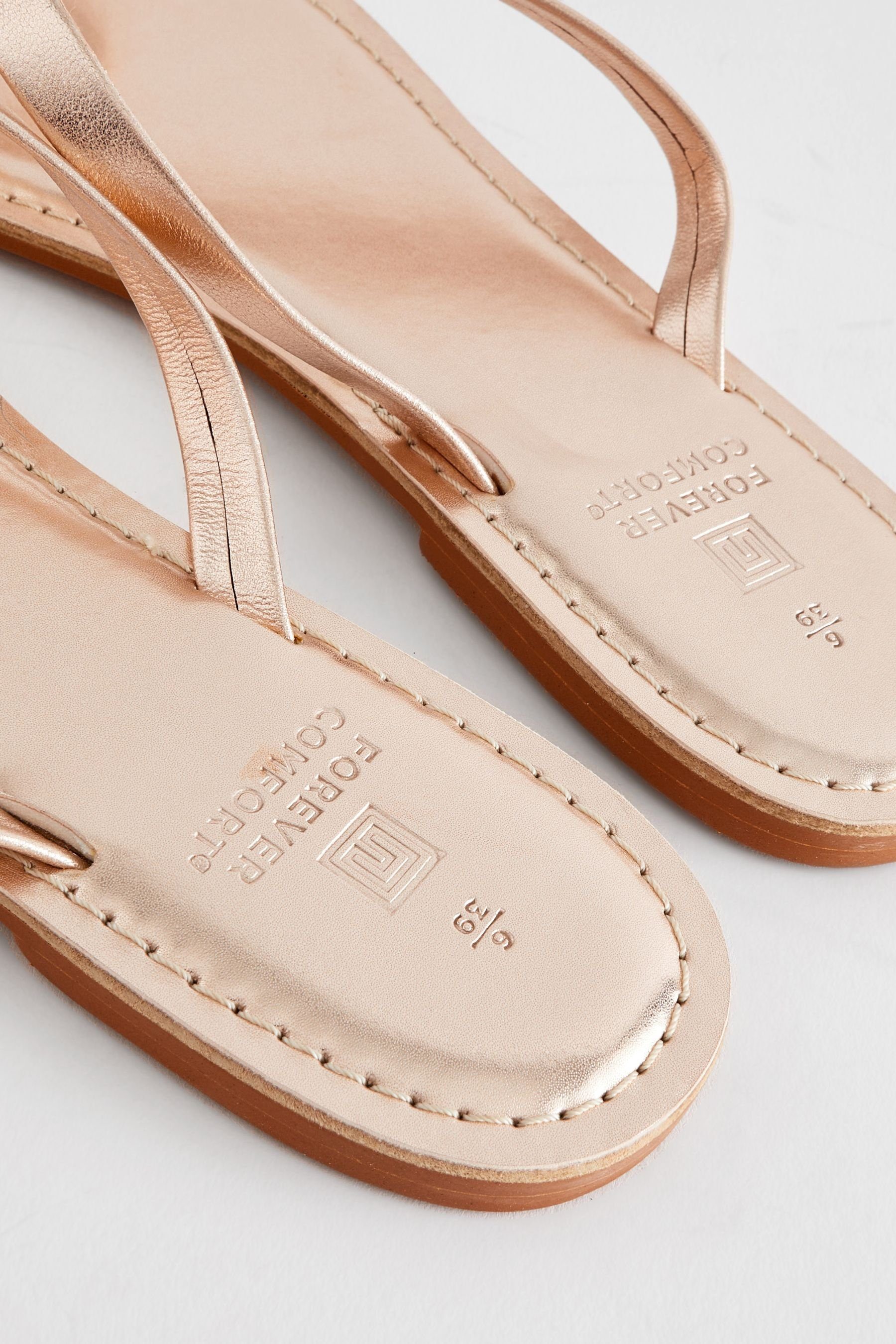 Next Forever Comfort® Leder-Zehentrenner mit Schleife günstig online kaufen