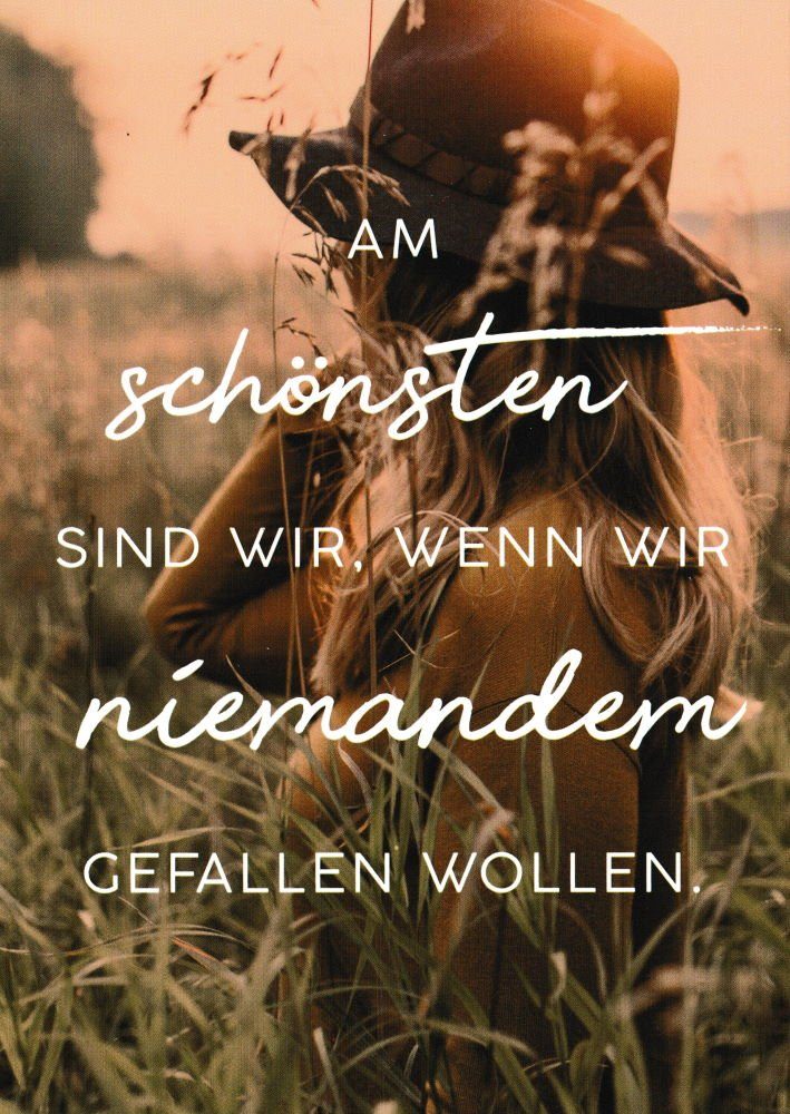 Postkarte "Am schönsten sind wir, wenn wir niemandem"