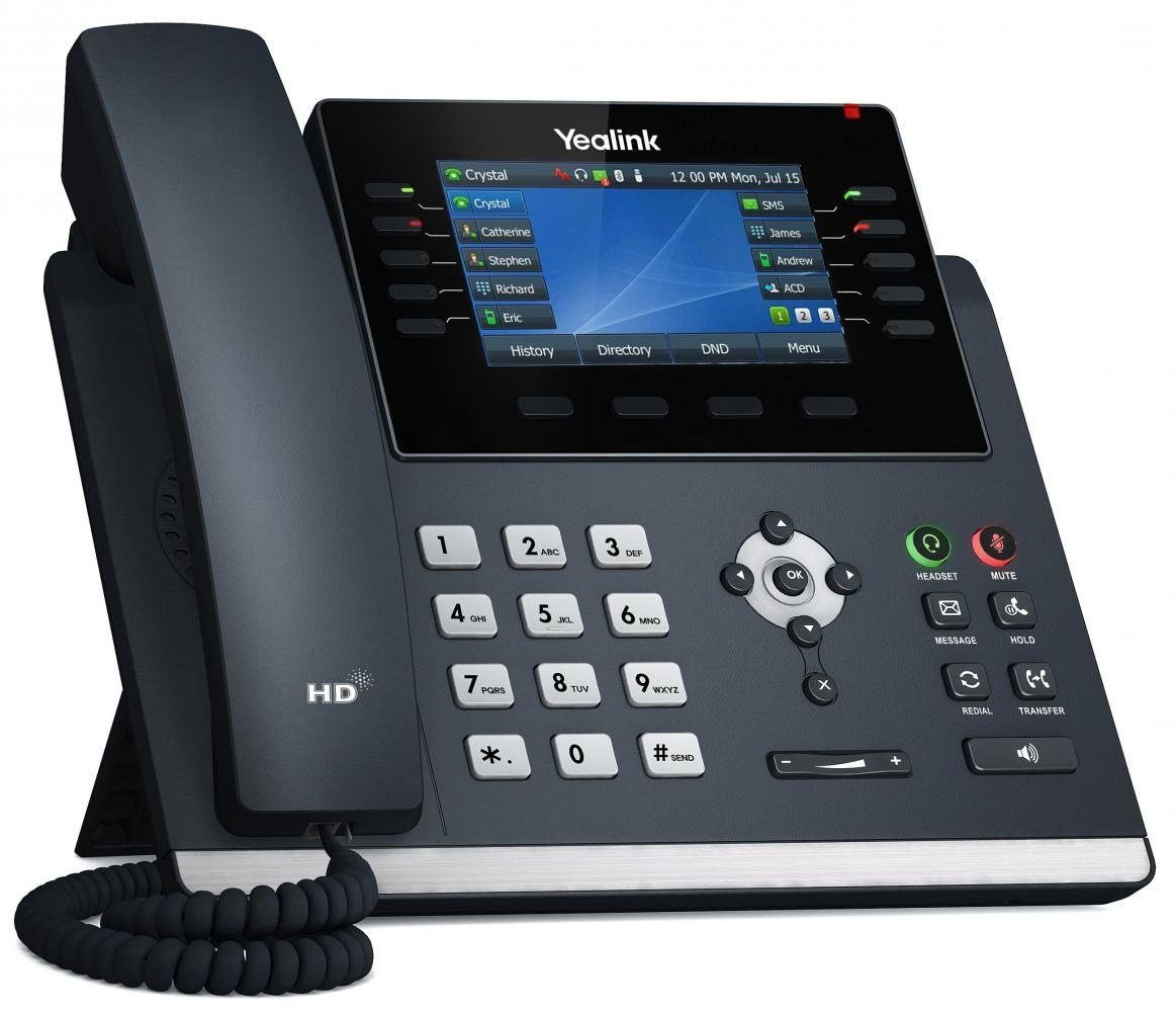 Yealink SIP-T46U IP-Telefon Grau LCD WLAN DECT-Telefon, Kabelloses Mobilteil