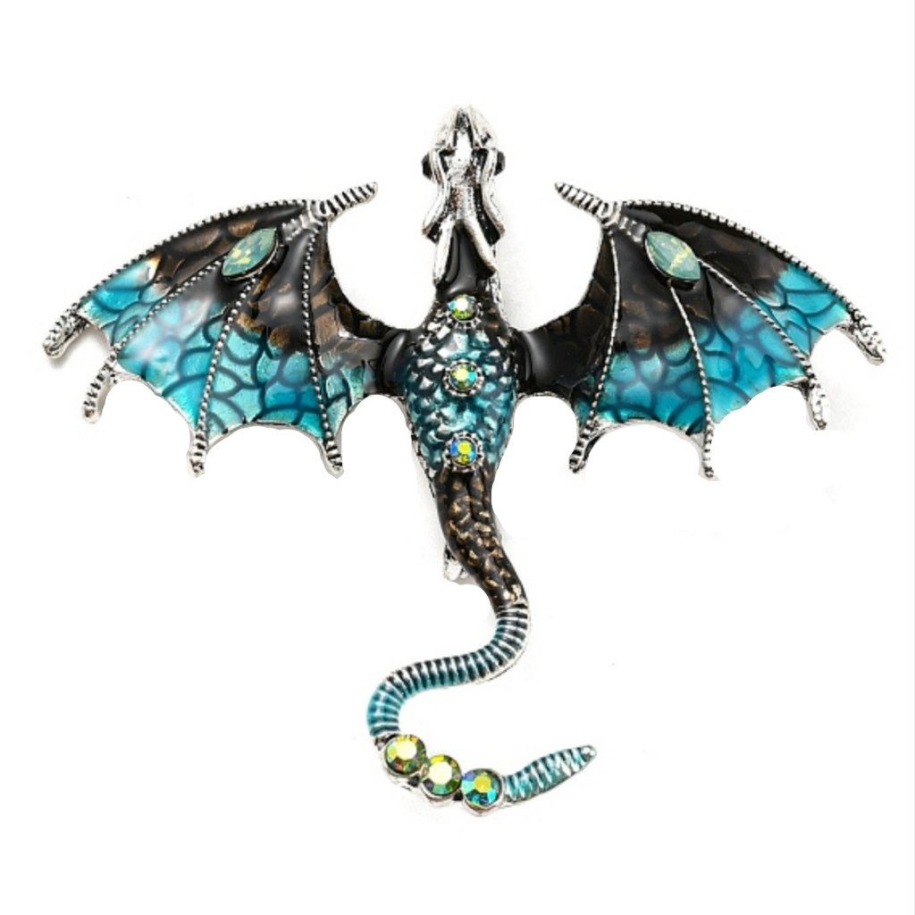 Westernlifestyle Brosche Mystische Anstecknadel Brosche Drachen Dragon