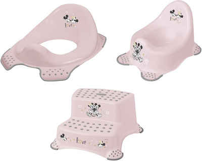 keeeper Töpfchen »Minnie, rosa«, (Set, 3-tlg), Kinderpflege-Set - Töpfchen, Toilettensitz und Tritthocker