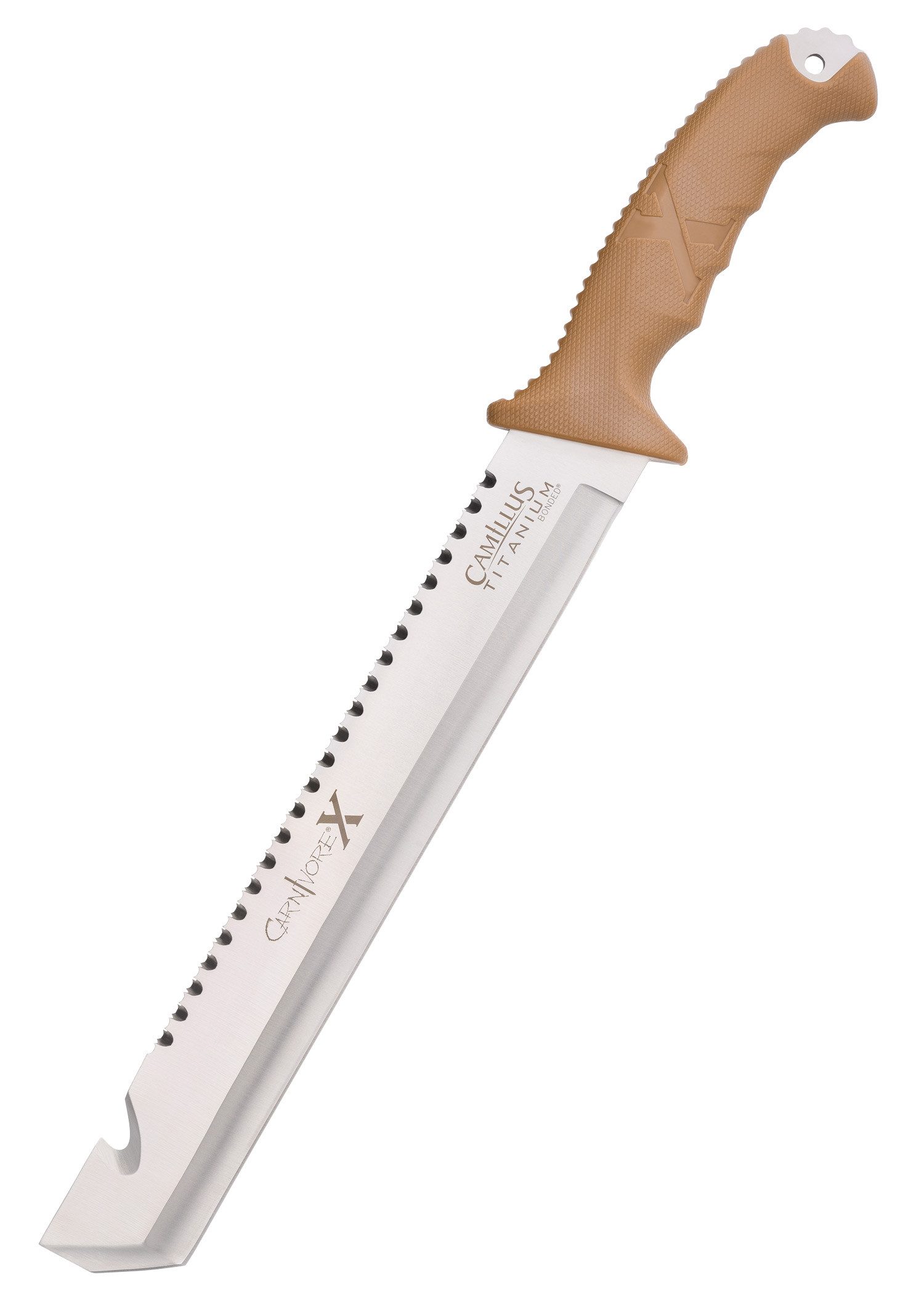 Camillus Universalmesser Camillus CARNIVORE X? Machete mit Scheide, brauner Griff, (1 St), Scheide inklusive, Beimesser