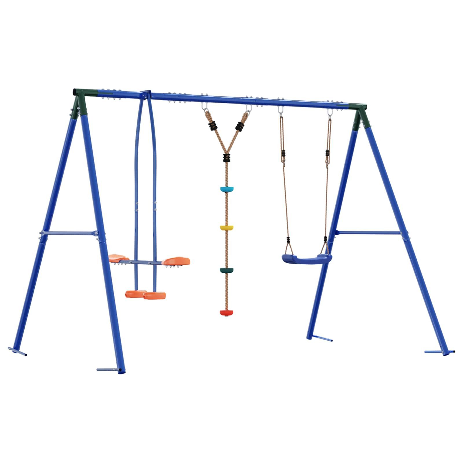 vidaXL Spielturm Outdoor Schaukelset Mehrfarbig Stahl und PE